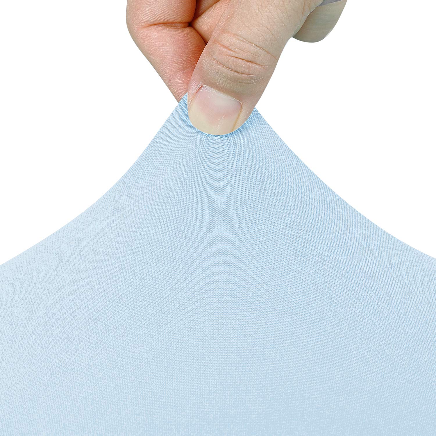 Peomeise 4Ft Spandex Table Cover Rectangular Stretch Spandex Tablecloth (Blue Mist,4Ft)