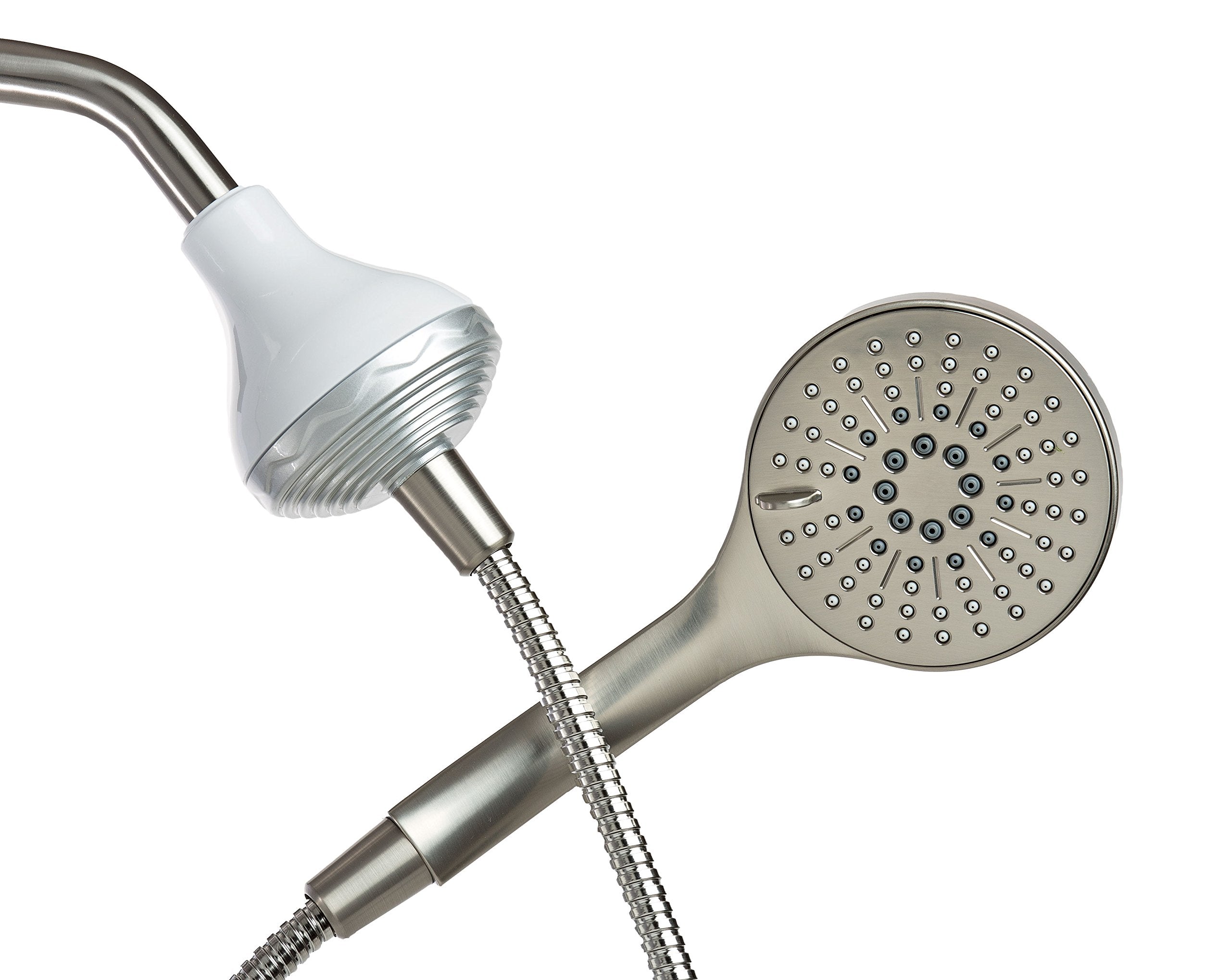 Shower Filter :: High Output :: With Advanced Carbon Free Technology Uses 100% Kdf-55 Material (8 Oz.) To Safely Remove Chlorine