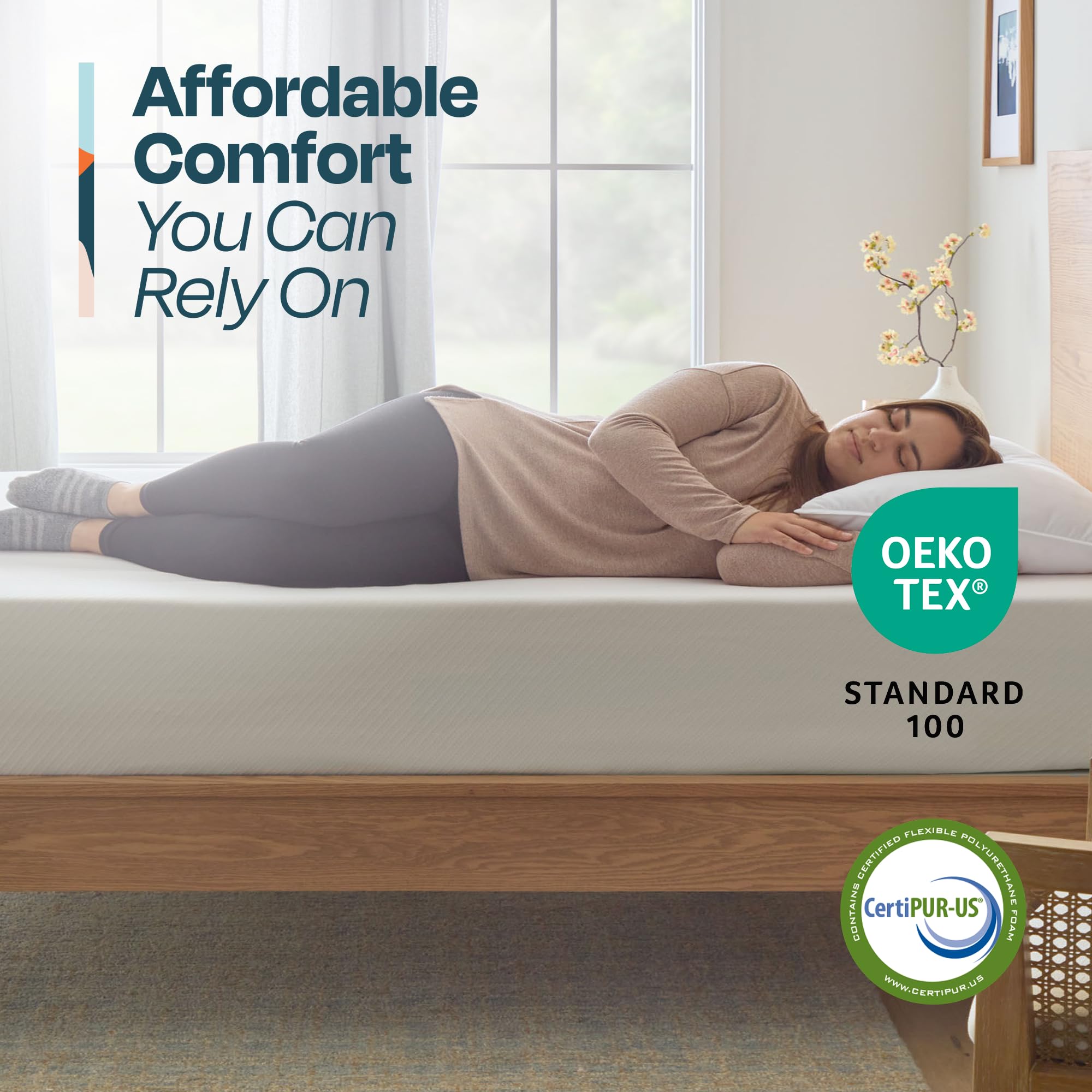 Linenspa 10 Inch Gel Infused Memory Foam Mattress - King Size - Medium Plush - Cooling Gel - Mattress in a Box - Primary or Gues