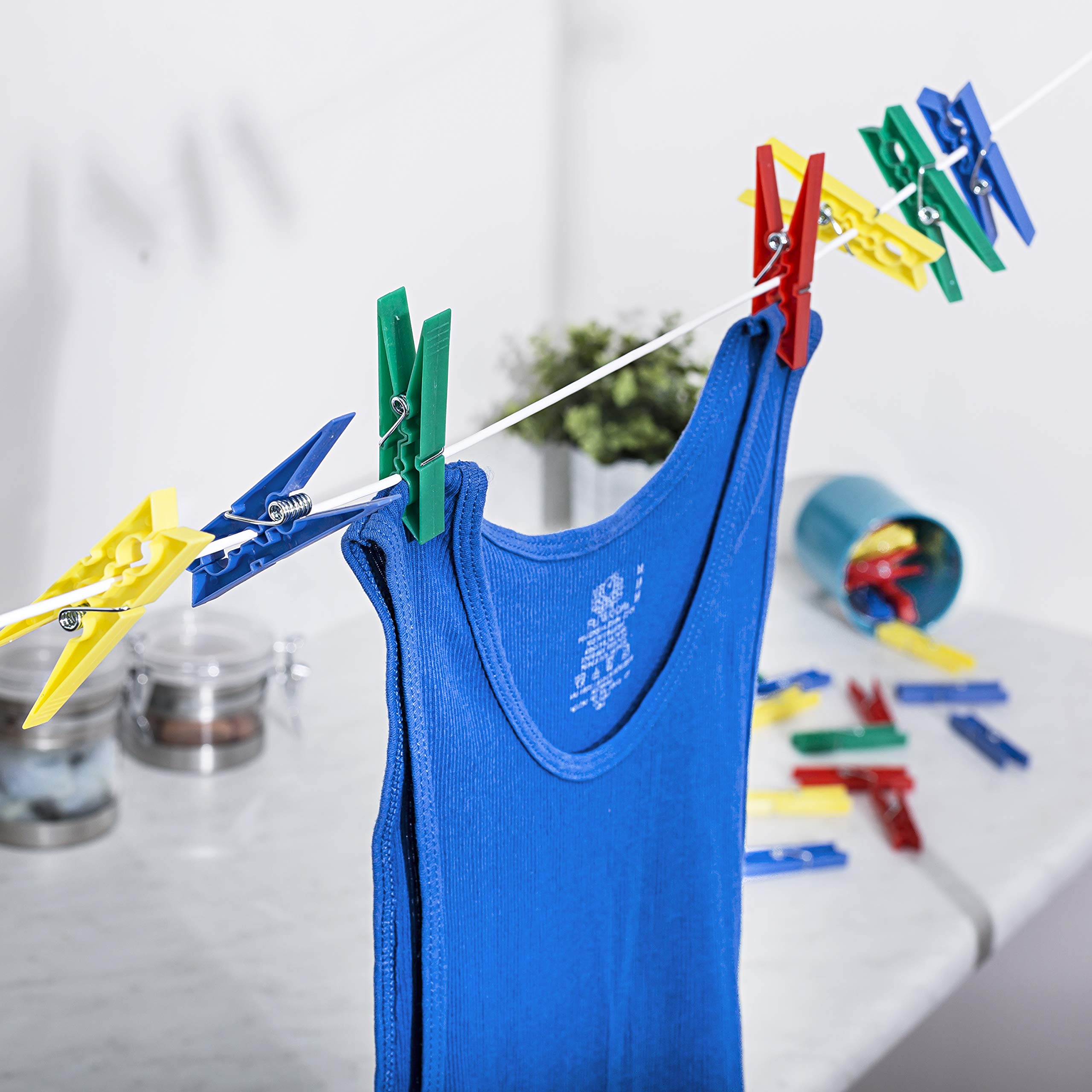 Honey-Can-Do Colored Plastic Clothespins, 100-Pack