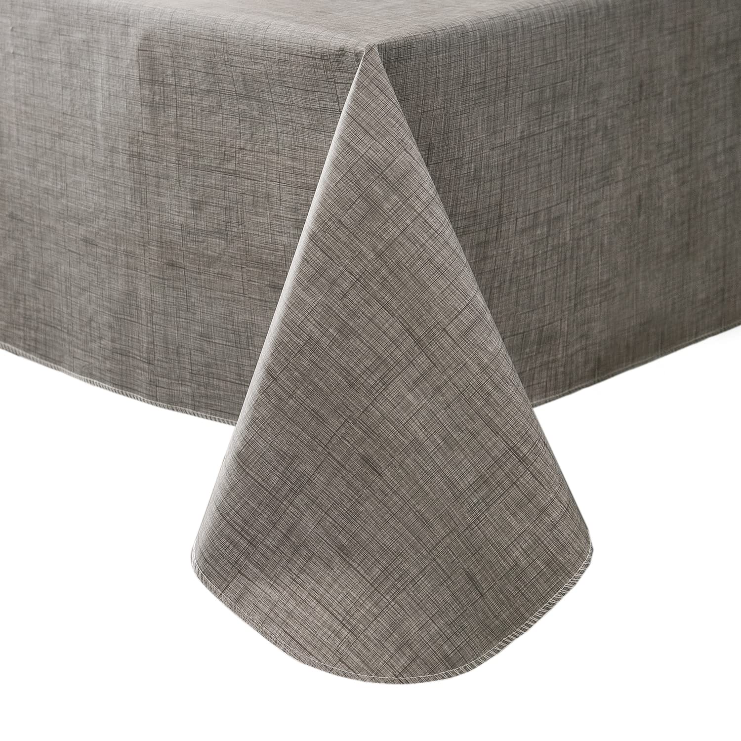 Pioggia Vinyl Tablecloth With Flannel Backing Oblong Waterproof Oil-Proof Plastic Table Cloth Wipeable Pvc Table Cover For Indoo