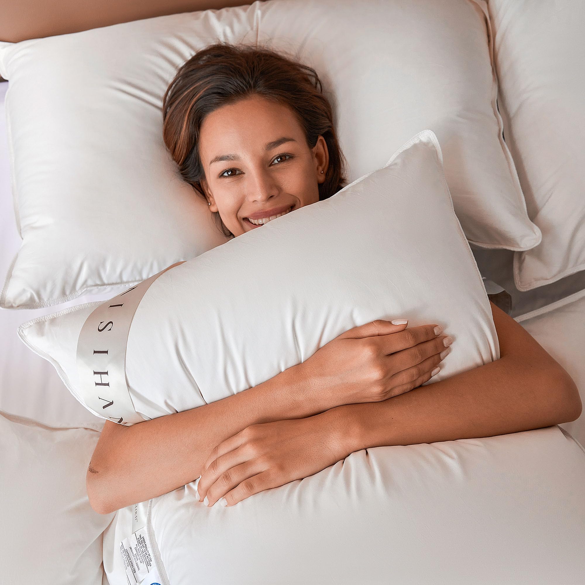 Baisihan Overcloud Goose Down Pillows,Standard Size Firm