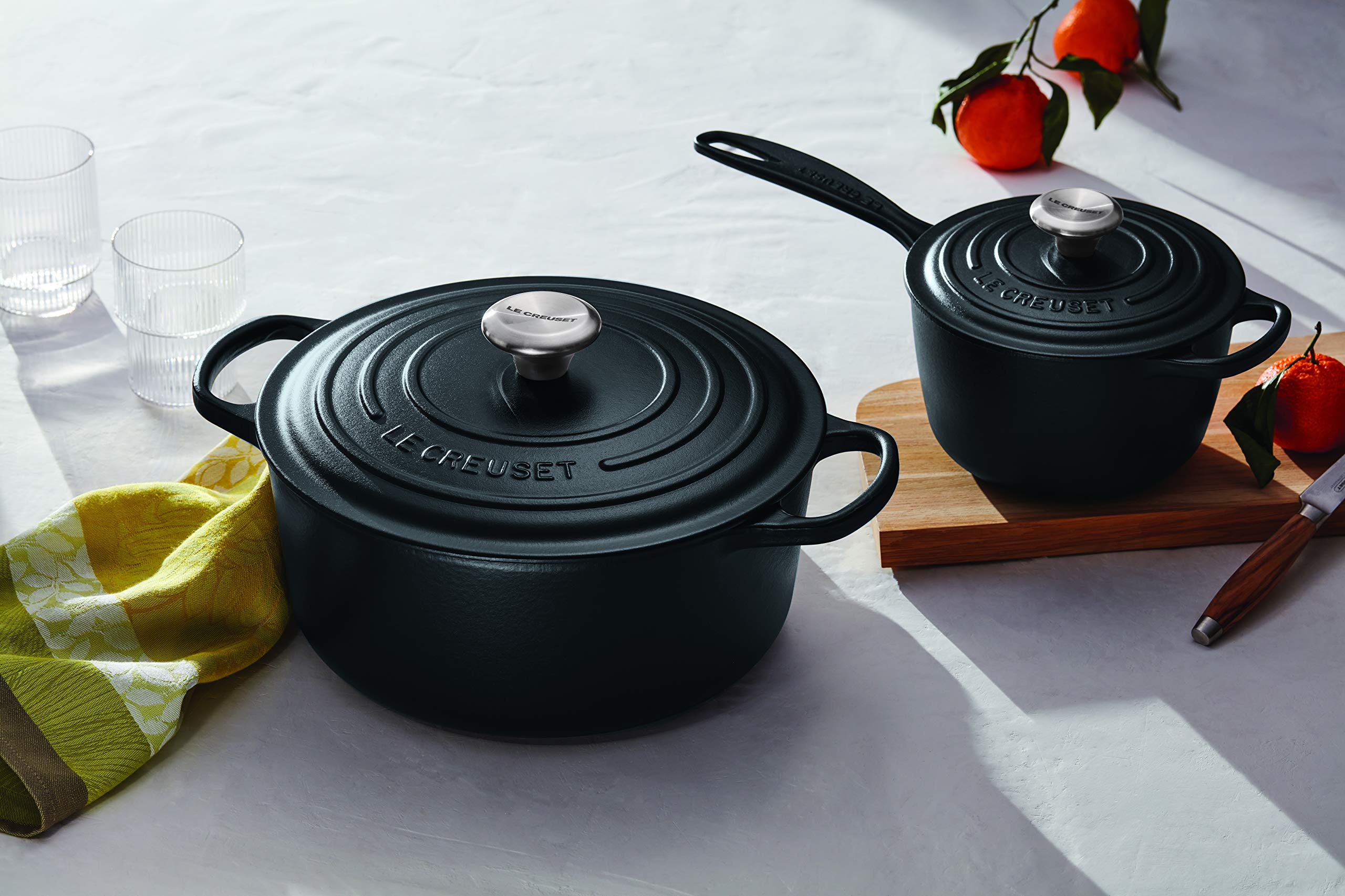 Le Creuset Enameled Cast Iron Signature Round Dutch Oven, 7.25 Qt., Licorice