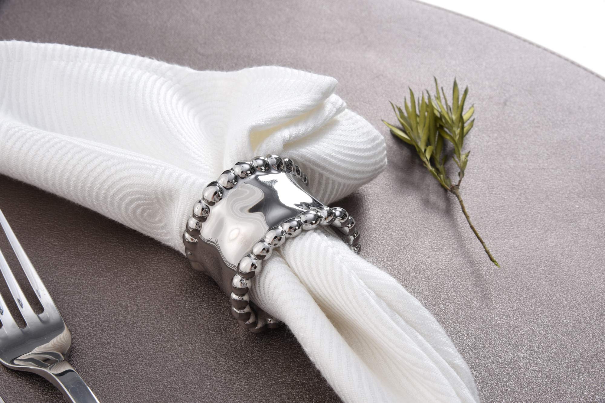 Pampa Bay Porcelain Verona Napkin Ring - Set Of 4