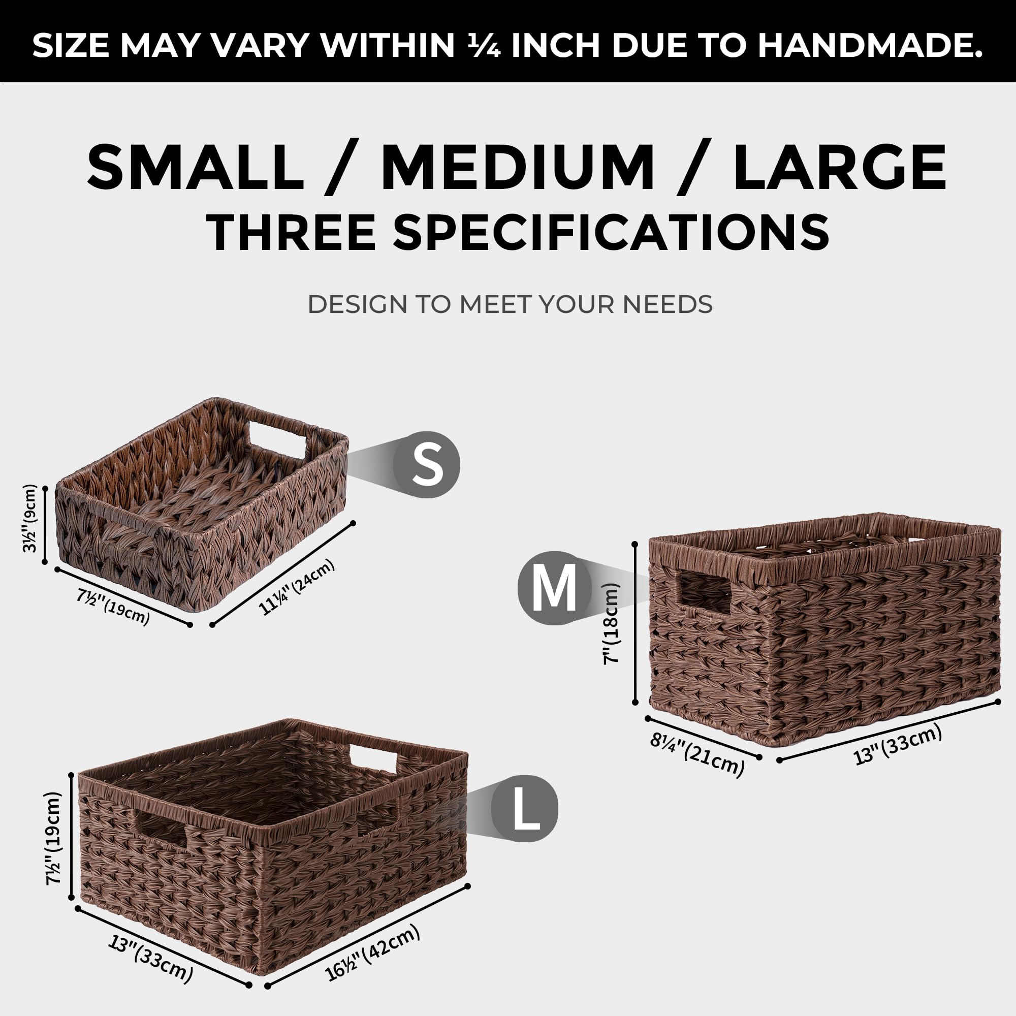 Granny Says Large Wicker Basket, Decorative Woven Basket For Storage, Waterproof Storage Basket Organizer, Wicker Storage Basket