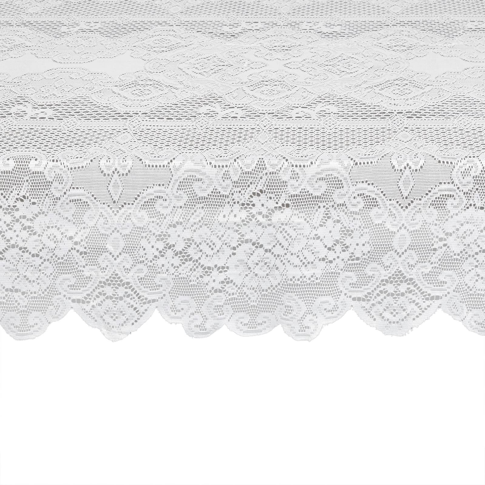 Juvale White Lace Tablecloth For Rectangular Tables, Vintage Style Wedding Table Cloths For Reception, Baby Shower, Birthday Par