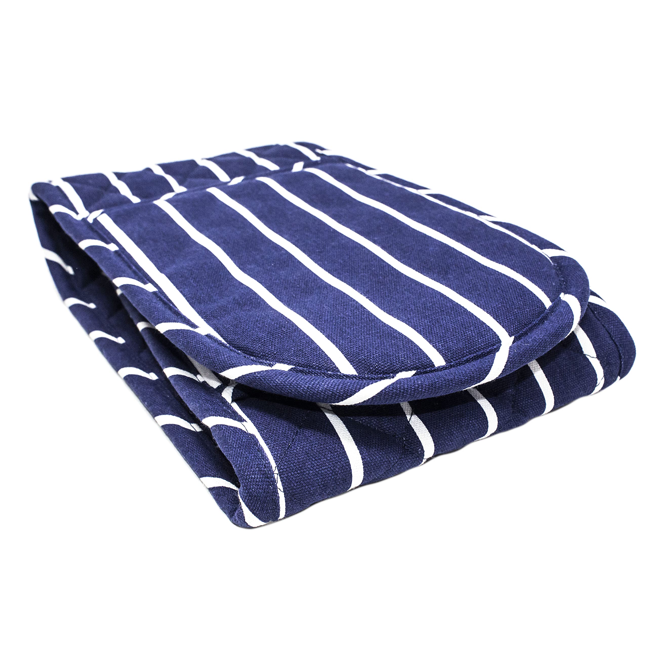 Newoer Clay Roberts Double Oven Glove, Blue Butchers Stripe, Kitchen Gloves, Home Cooking & Baking Pot Holders