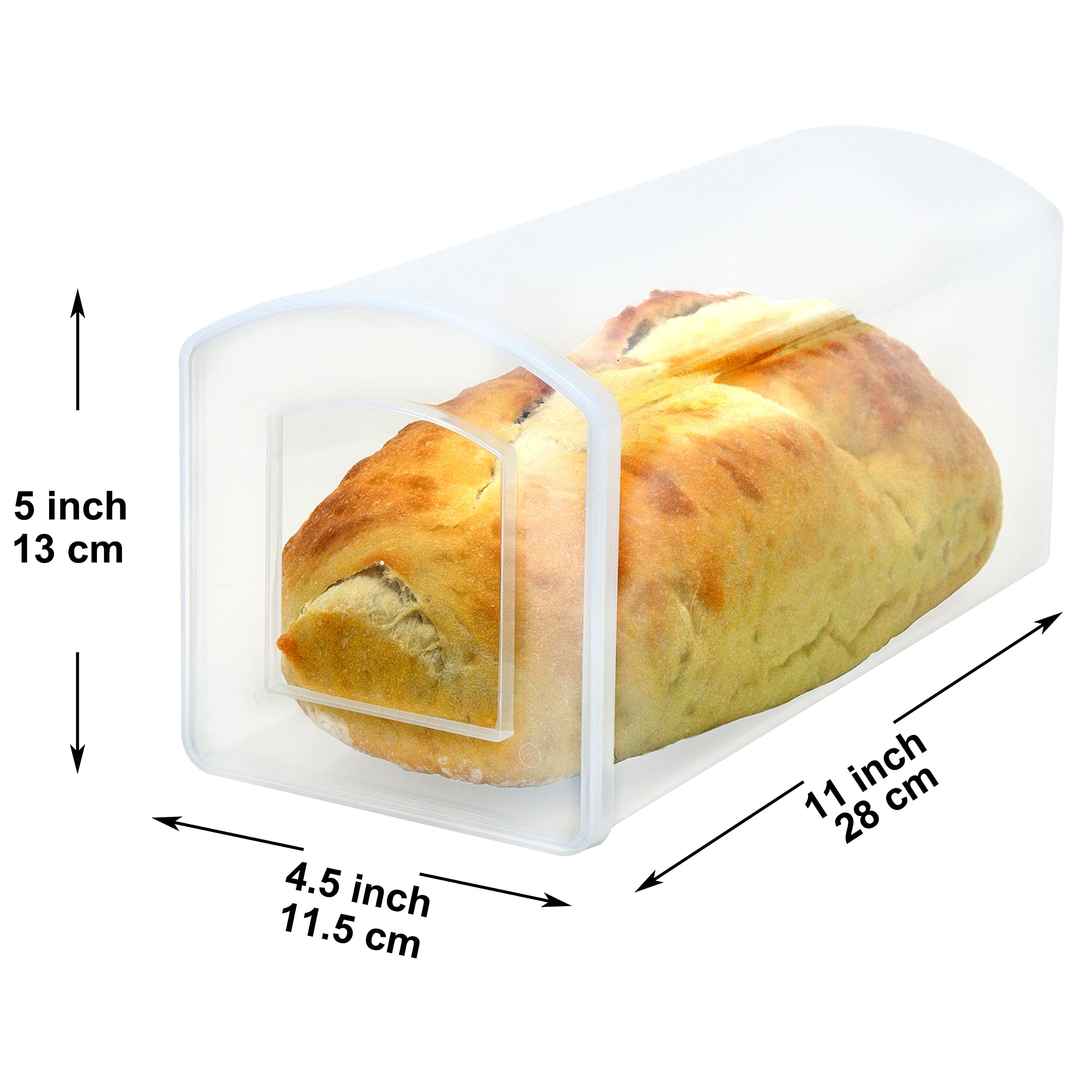 Youngever Plastic Bread Container, Sandwich Size Bread Storage Bin, Bread Dispenser