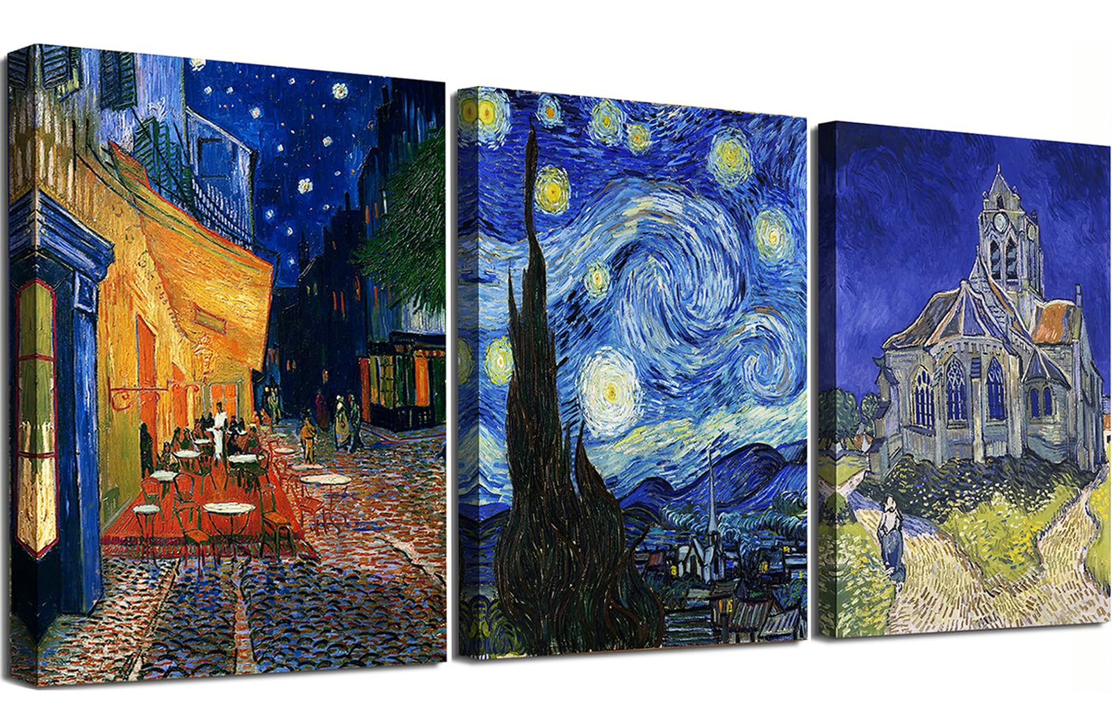 Msspart Canvas Prints Giclee Artwork For Wall Decor, Classic Van Gogh Artwork Painting Reproduction Starry Night Canvas Art Pict