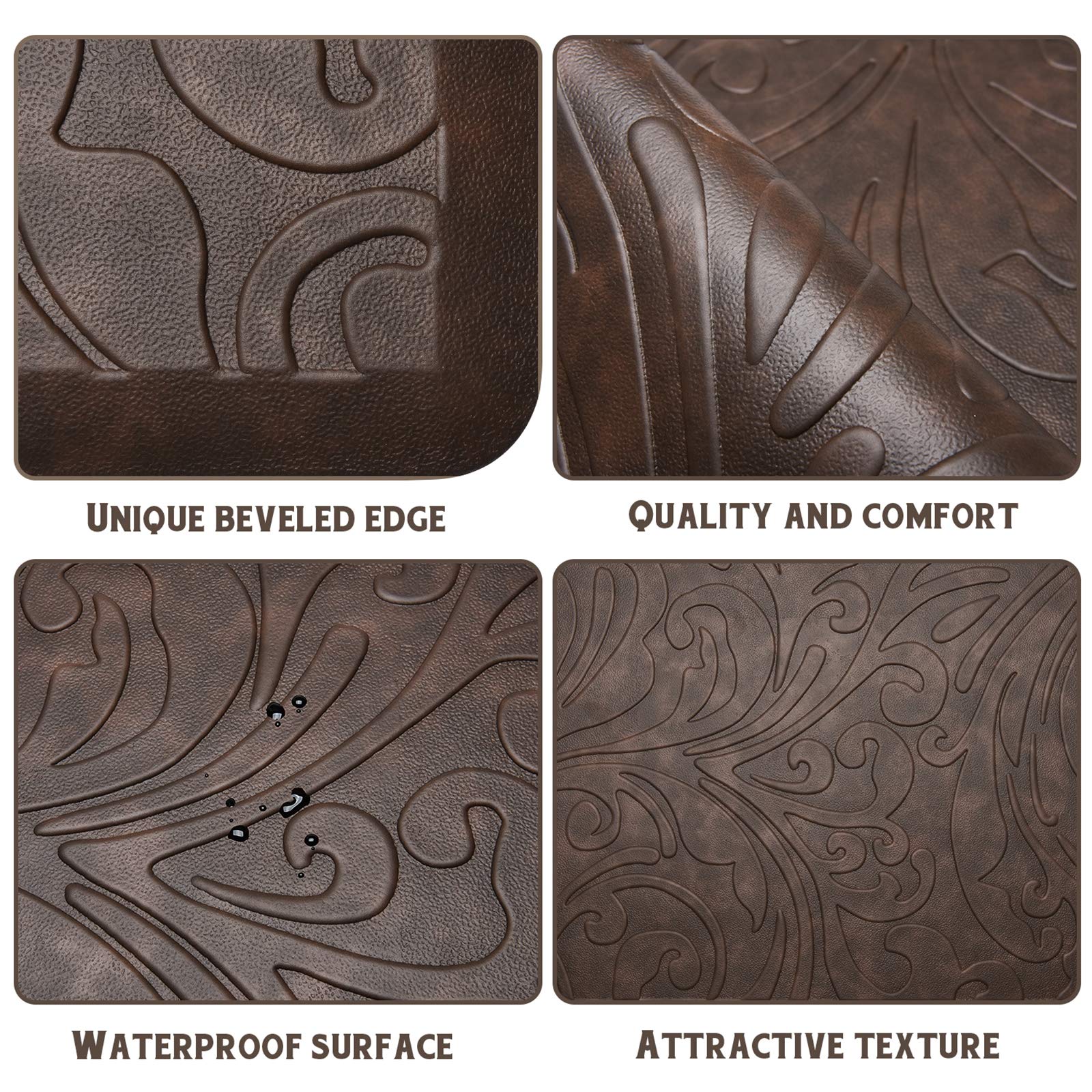 Kmat Kitchen Mat Cushioned Anti-Fatigue Floor Mat Waterproof Non-Slip Standing Mat Ergonomic Comfort Floor Mat Rug For Home,Offi