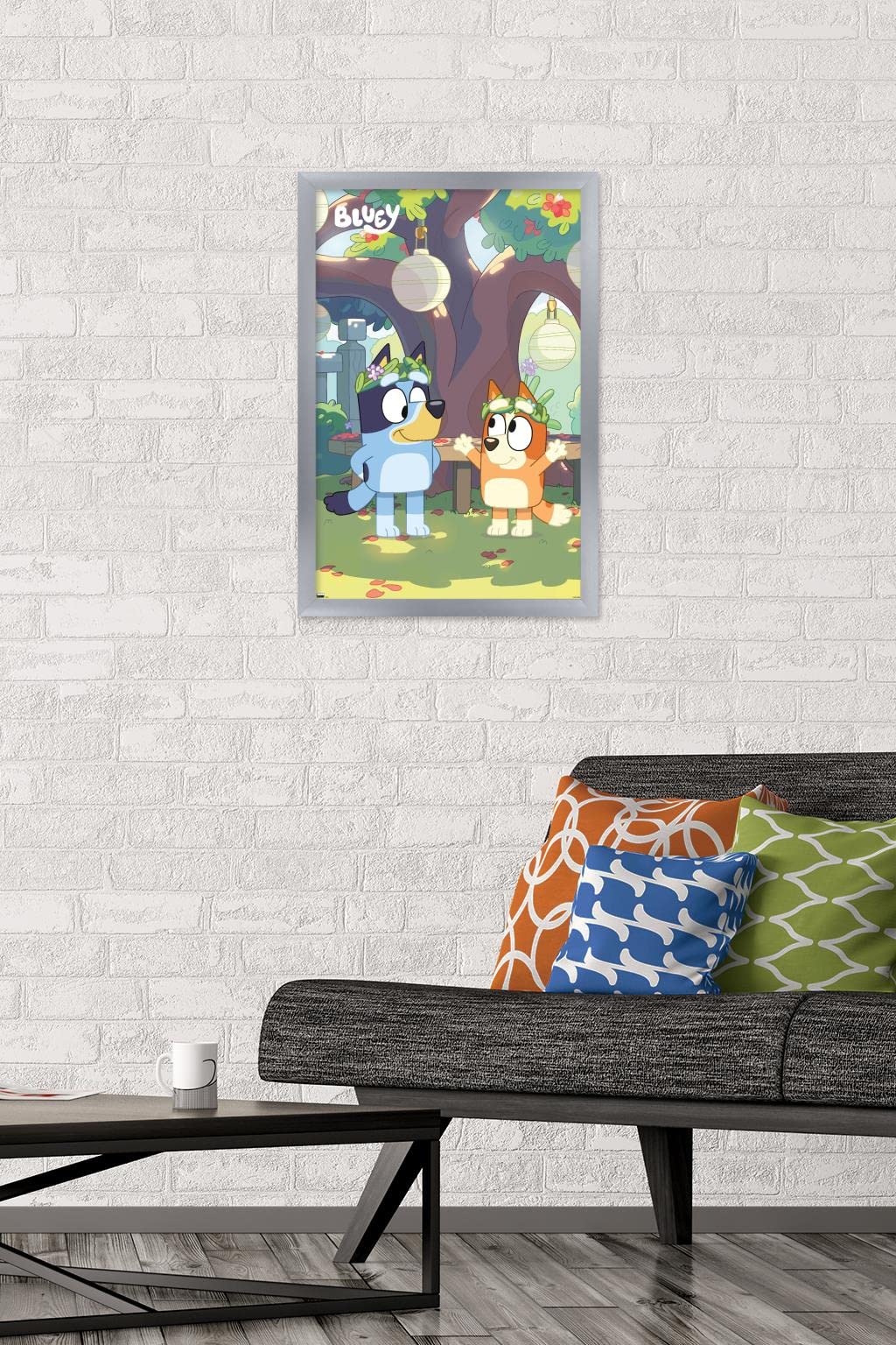 Trends International Bluey - Duo Wall Poster, 14.72'' X 22.37'', Silver Framed Version