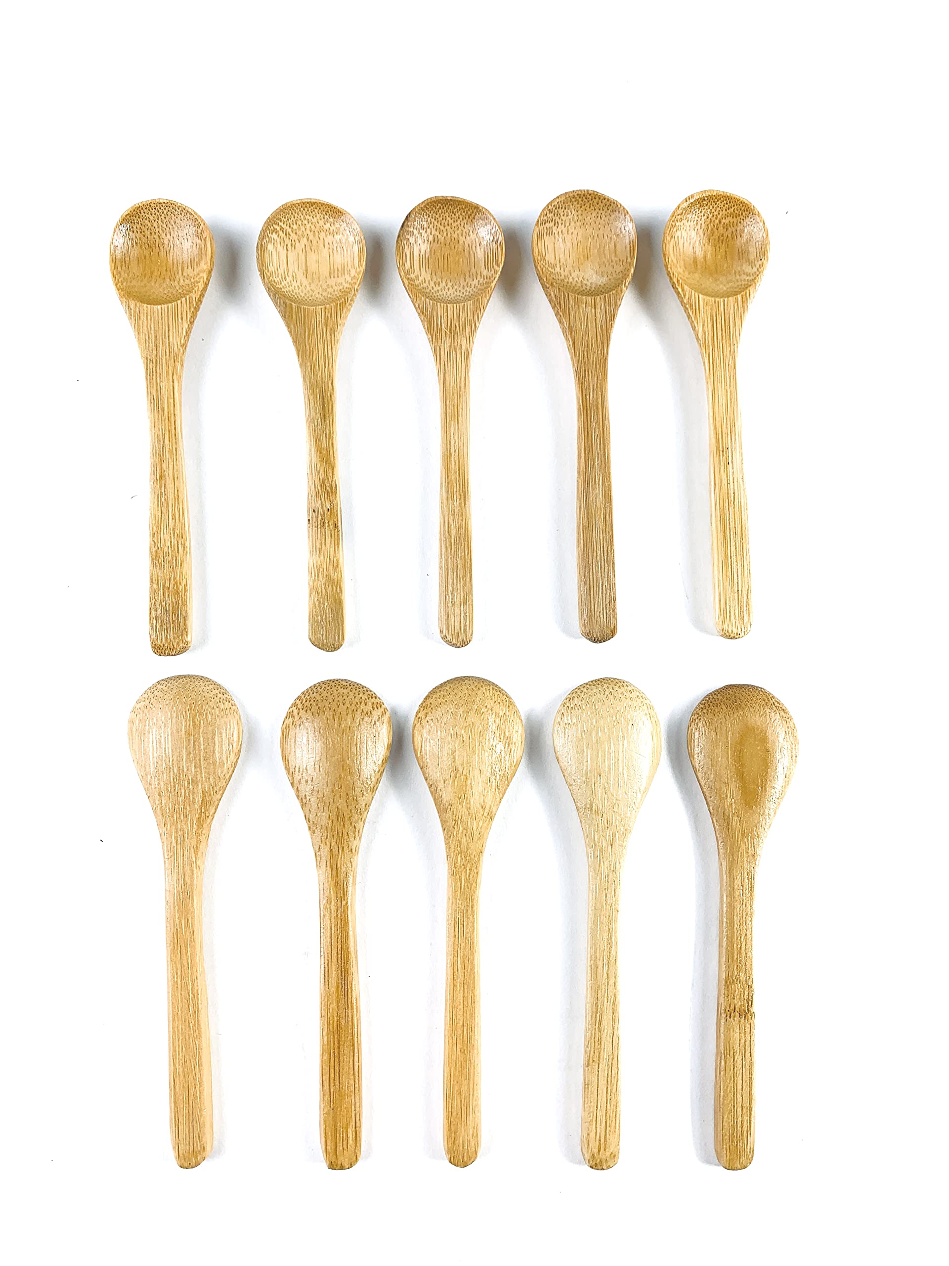 Japanbargain 3700, Matcha Scoop Small Bamboo Tea Spice Salt Sugar Spoons 4 Inch, Pack Of 10