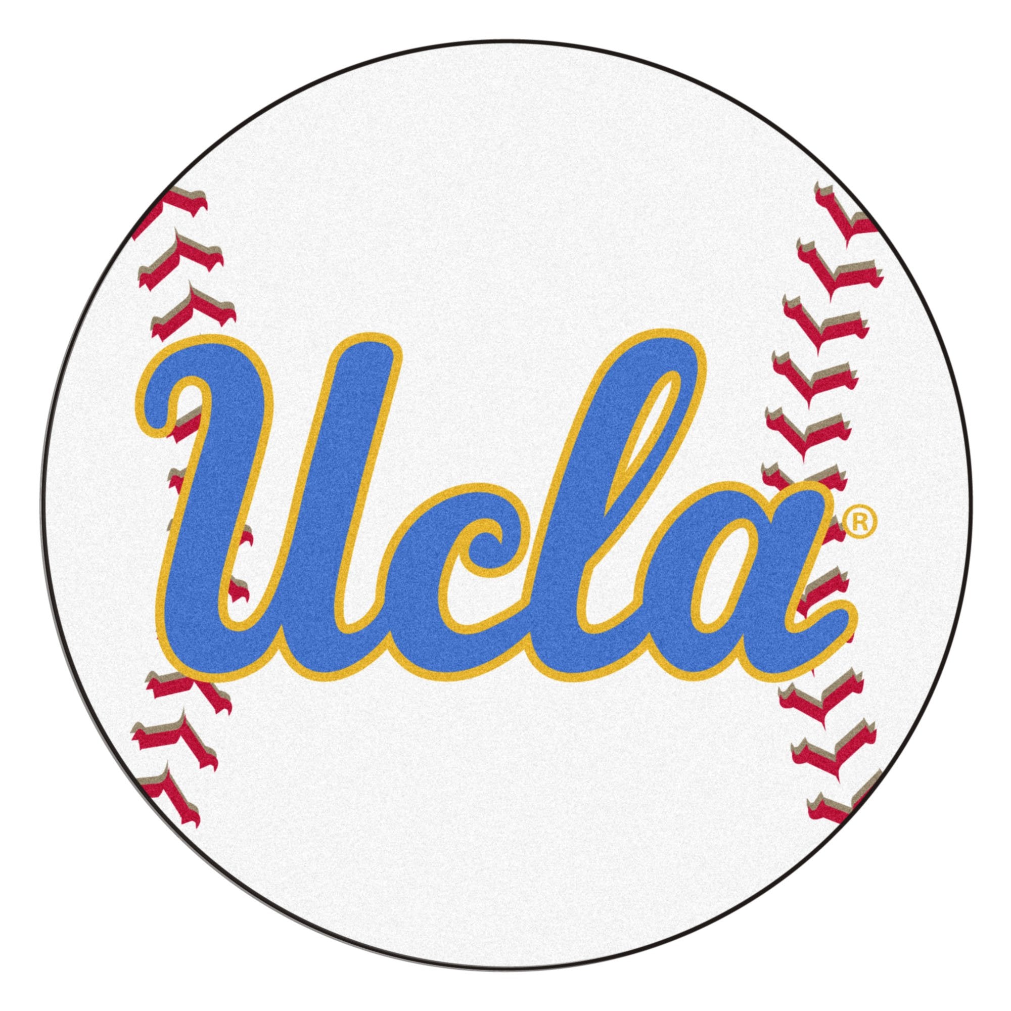 University of California - Los Angeles (UCLA) Baseball Rug - 27in. Diameter