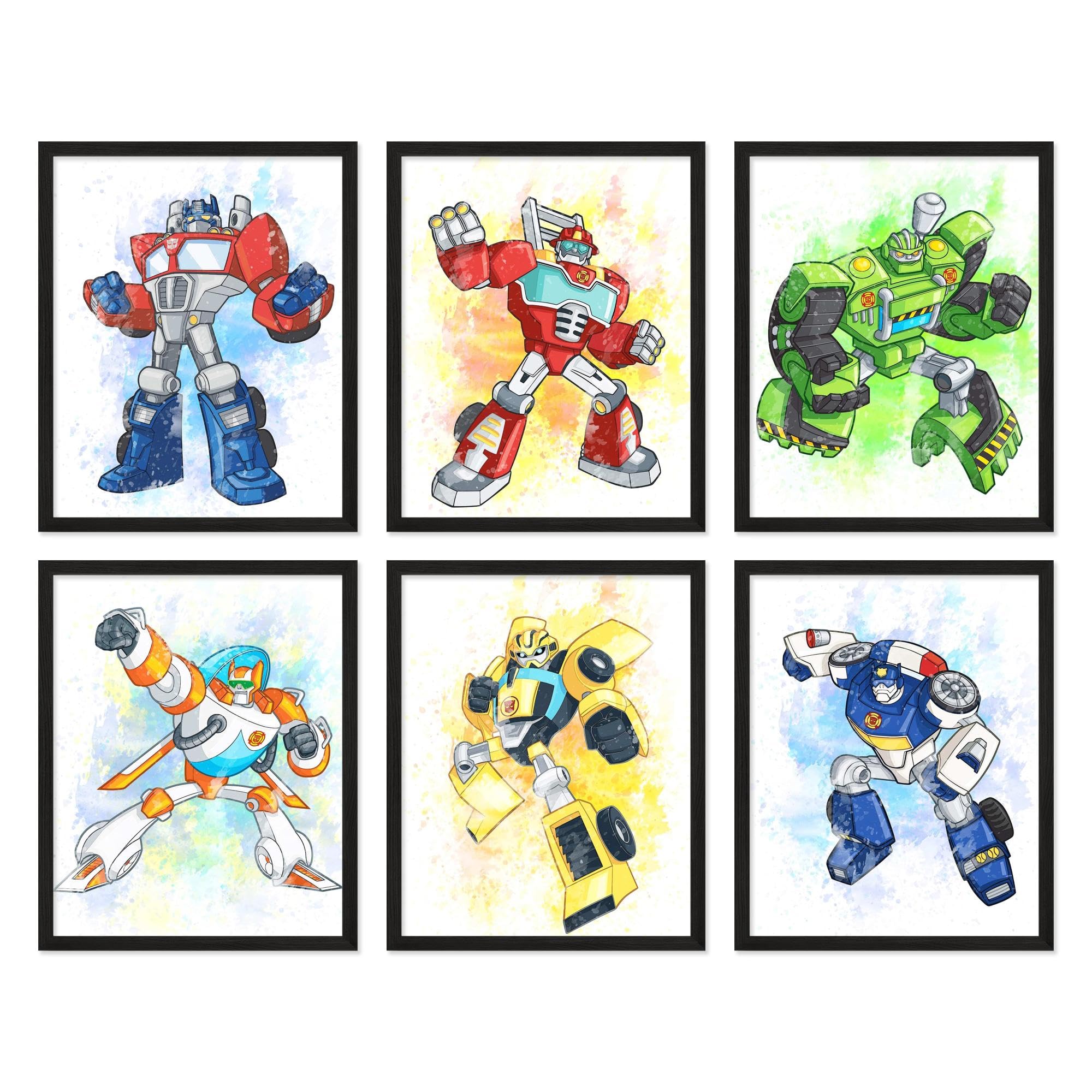 Transformers Prints - Set Of 6 Wall Art Decor (8 Inches X 10 Inches) Photos