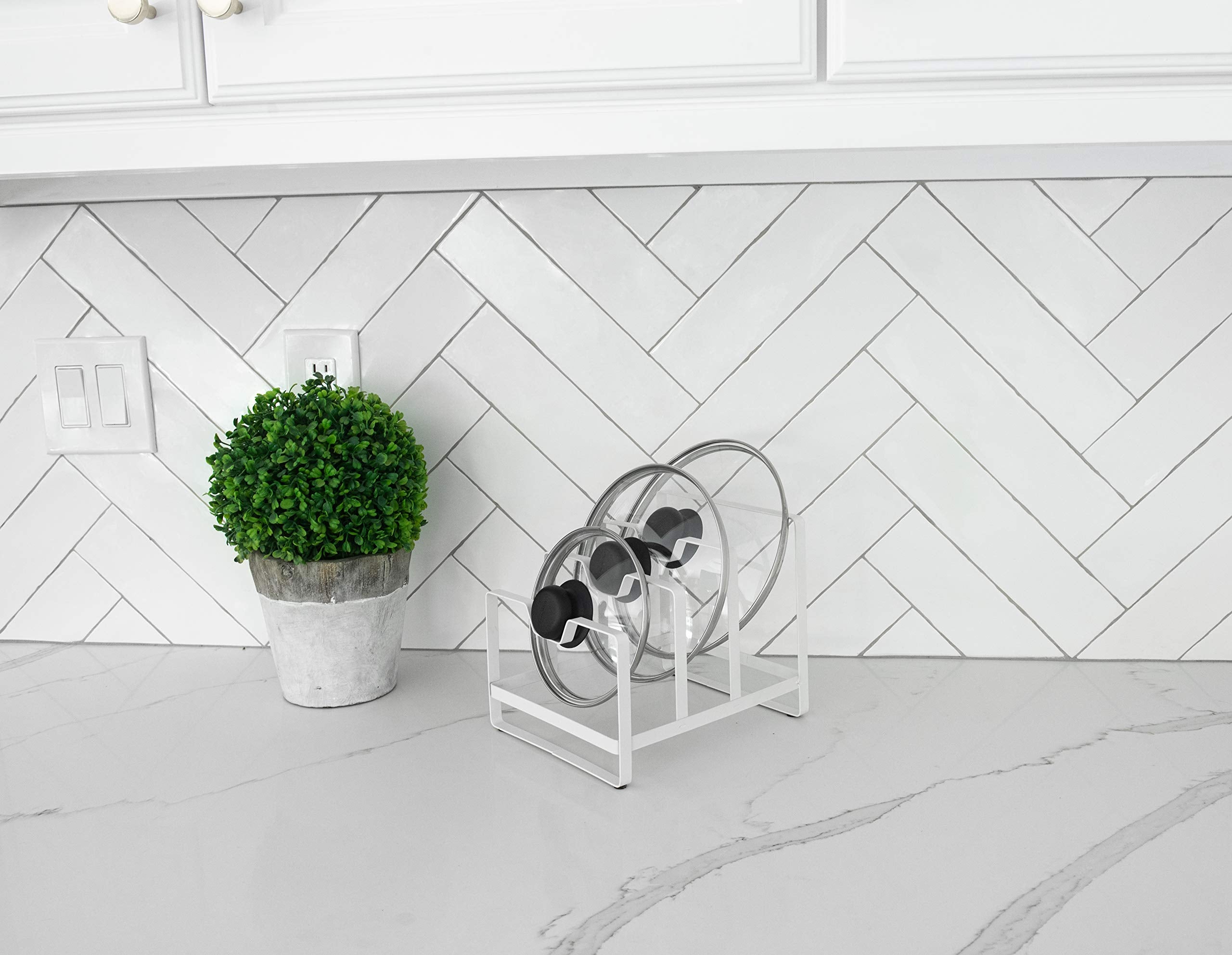 Kitchen Spaces Pot And Pan Organizer, White