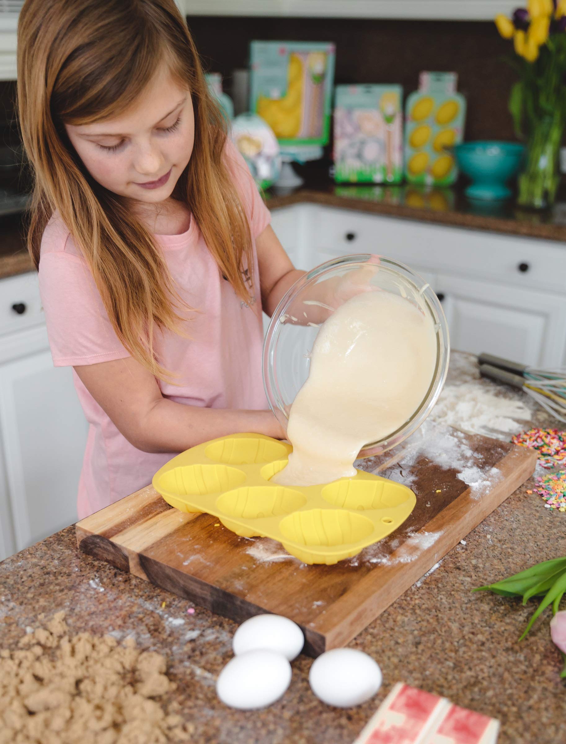 Handstand Kitchen Spring Fling Silicone Easter Egg Shaped Silicone Cupcake Mold