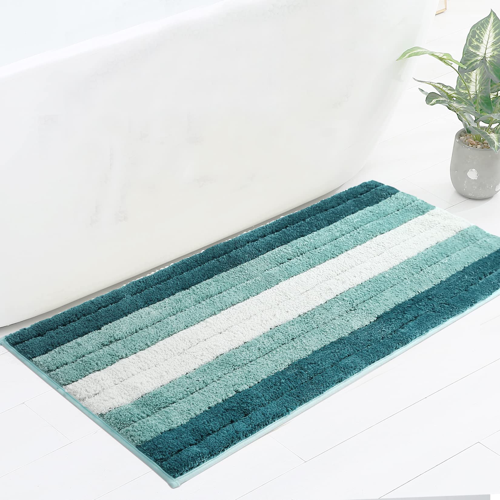 Silipacks Bathroom Rugs 18''X47'' Non-Slip Microfiber Carpet, Machine Washable Quick Dry Bath Mats For Bathroom, Bedroom And Kit