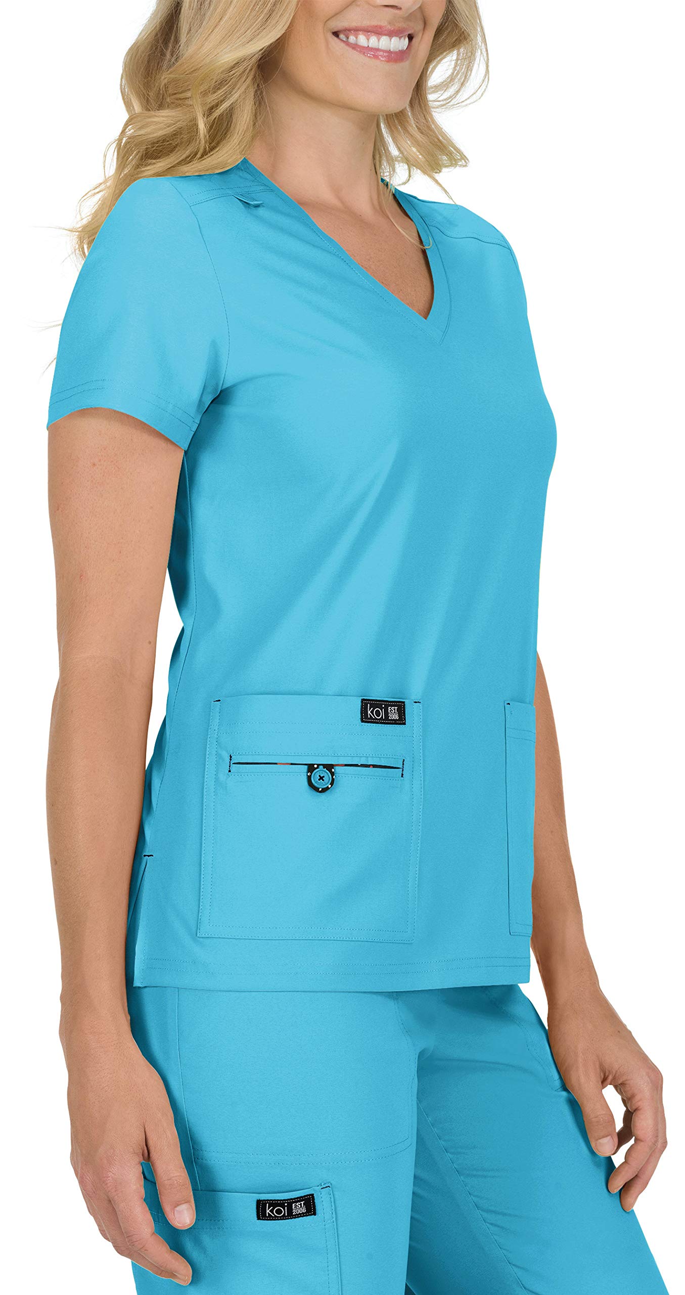 Koi Basics Koi373 Womens Scrub Top Electric Blue S