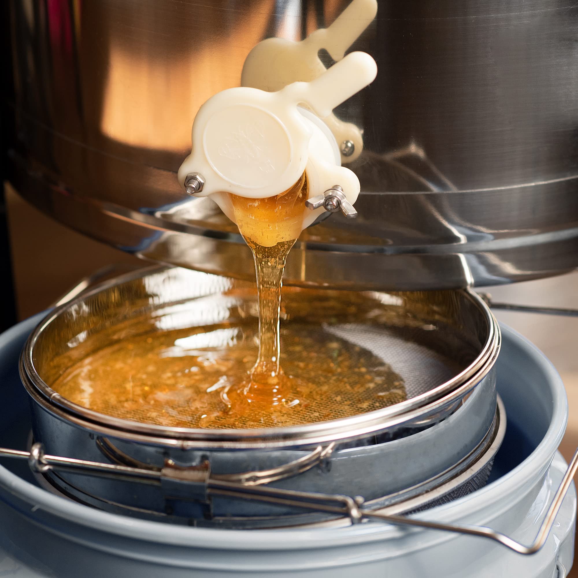 Vivo Stainless Steel Honey Strainer Double Sieve, Bee Keeping Equipment Filter Bee-V101H