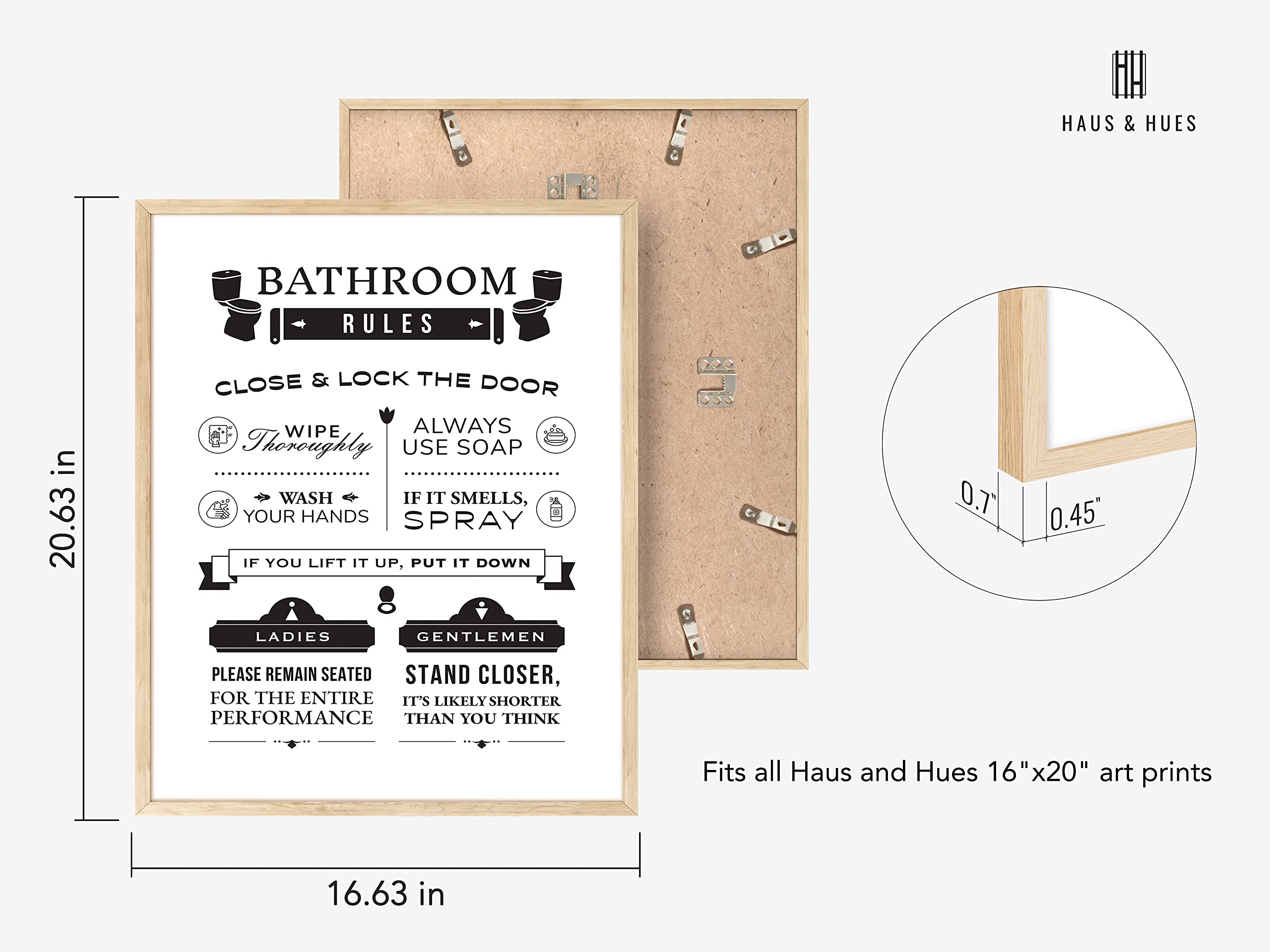 Haus And Hues Funny Bathroom Decor & Bathroom Signs - Funny Bathroom Wall Art & Bathroom Decor Signs, Funny Bathroom Signs, Funn