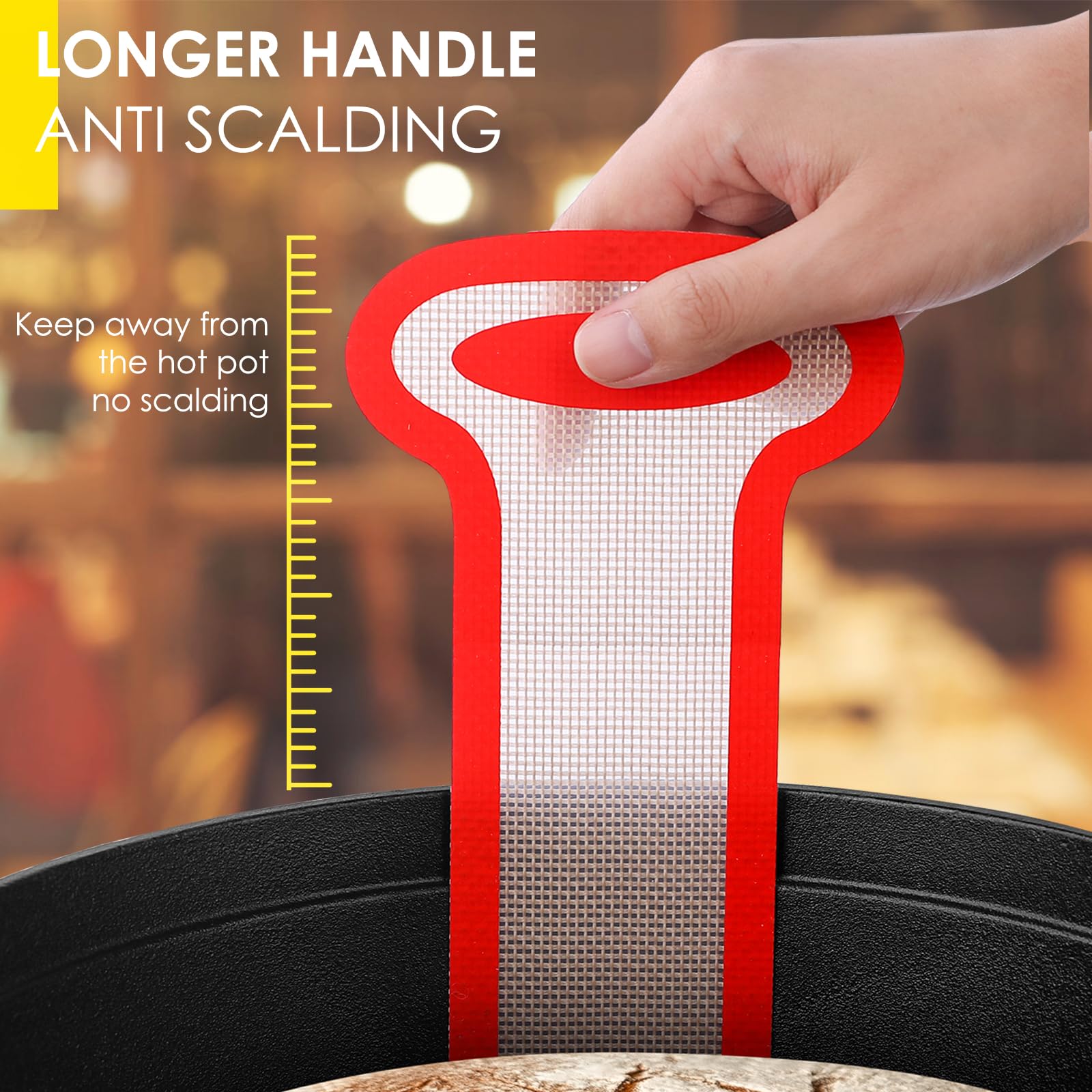 Upgraded Silicone Bread Sling Dutch Oven Liners Sourdough Baking Supplies Reusable Non-Stick Bread Mat Cast Iron Sheet Extra Lon