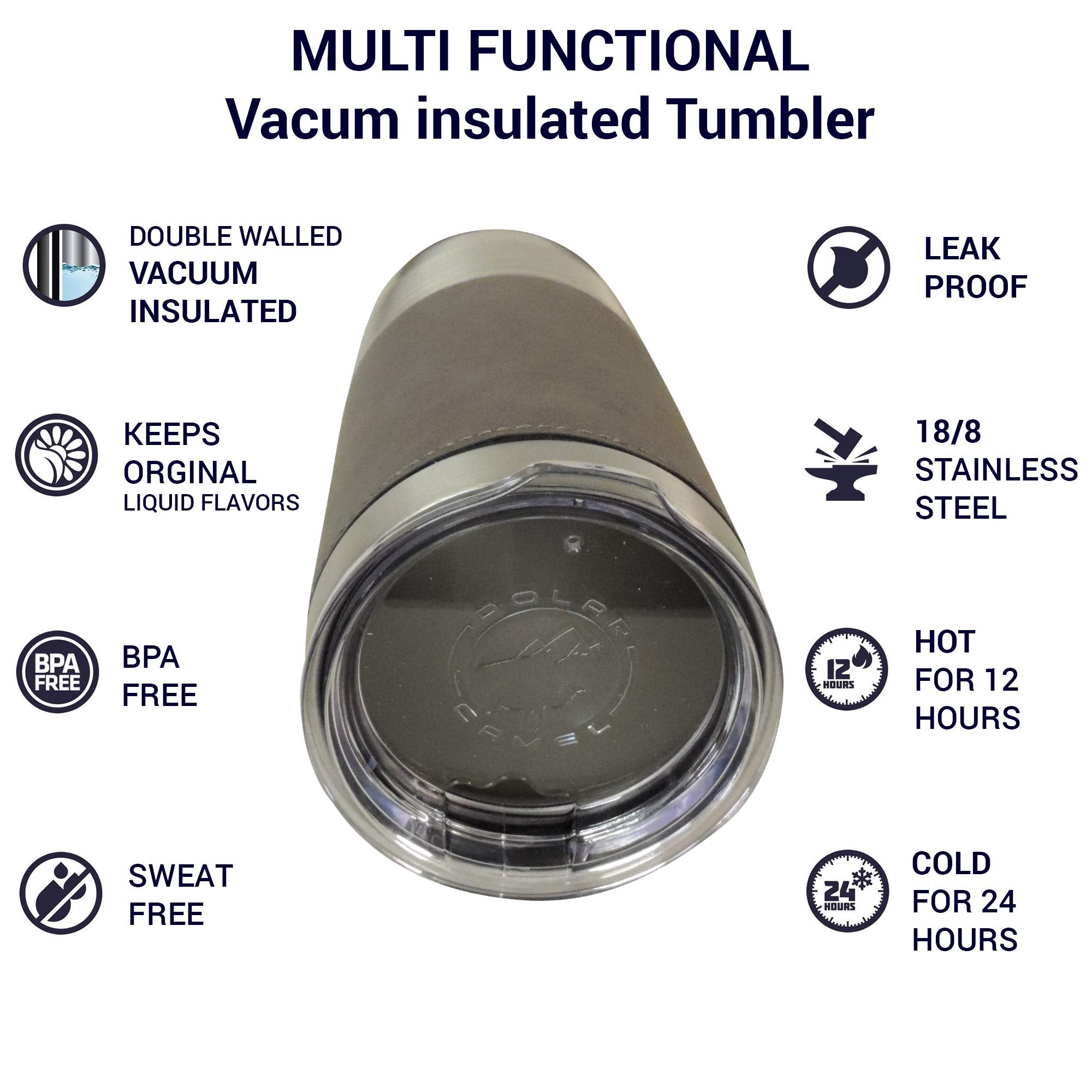 Electric Guitar Leather Wrapped Vacuum Insulated Tumbler 20 Oz Stainless-Steel Vacuum Mug For Music Lovers