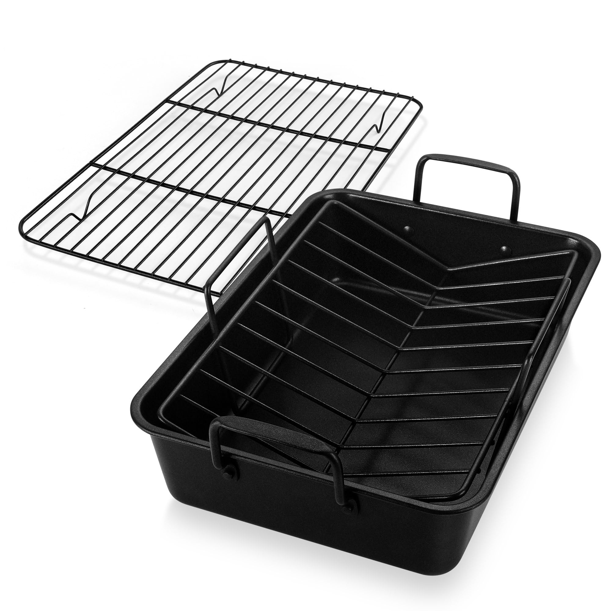 E-Far Nonstick Roasting Pan With Racks-16 Inch