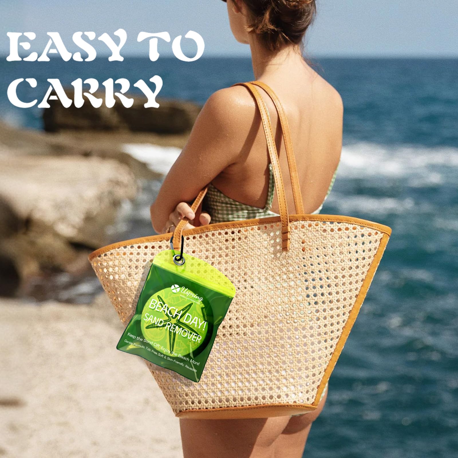 Uspring Sand Remover For Beach, Sandscreen Sand Remover Beach Essentials, Sand Removal Bag, Beach Accessories, Vacation Essentia