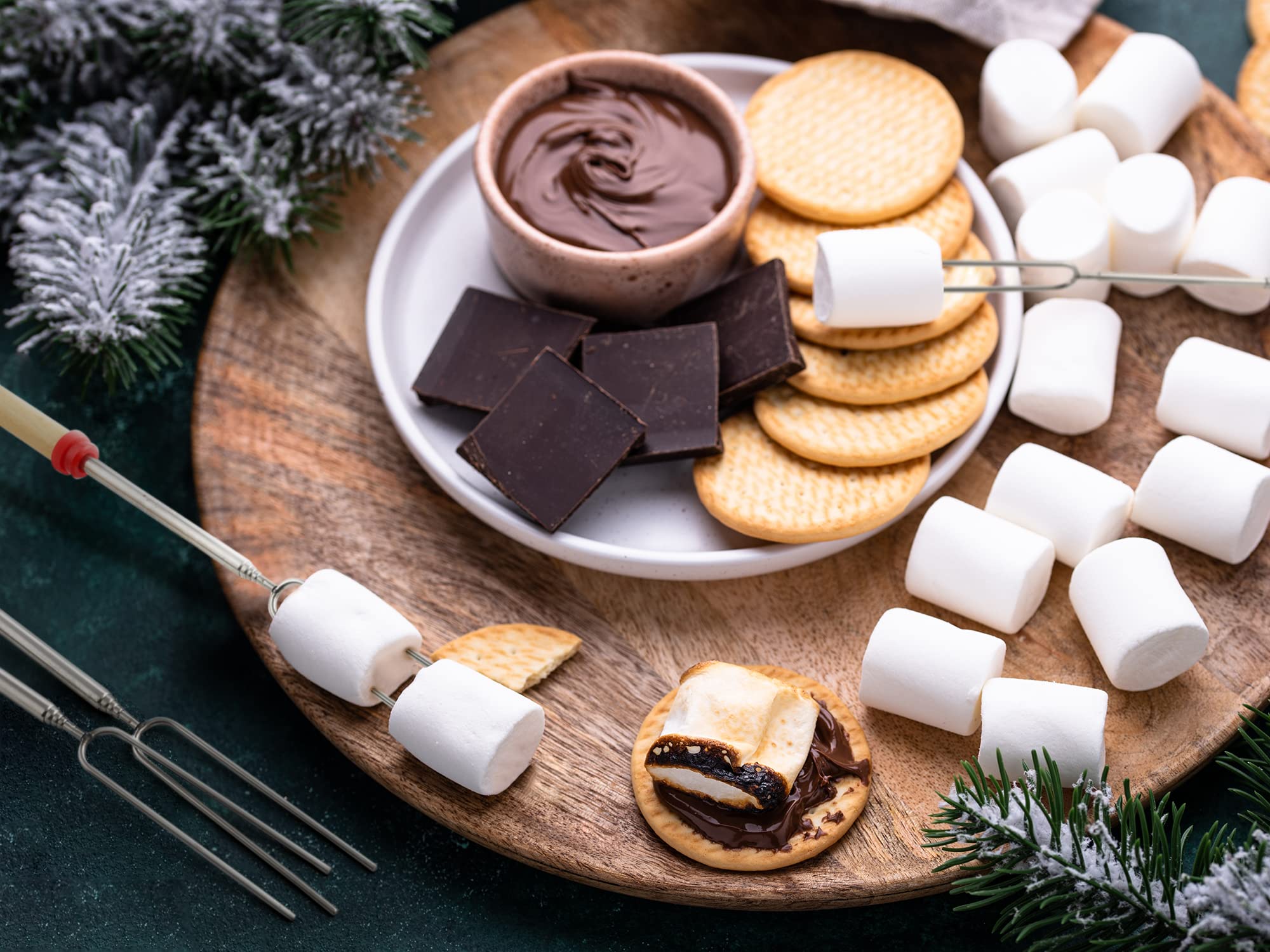 Zulay Sturdy Marshmallow Sticks For Fire Pit Extra Long - Great Smores Sticks Smores Kit For Fire Pit - Marshmallow Roasting Ske