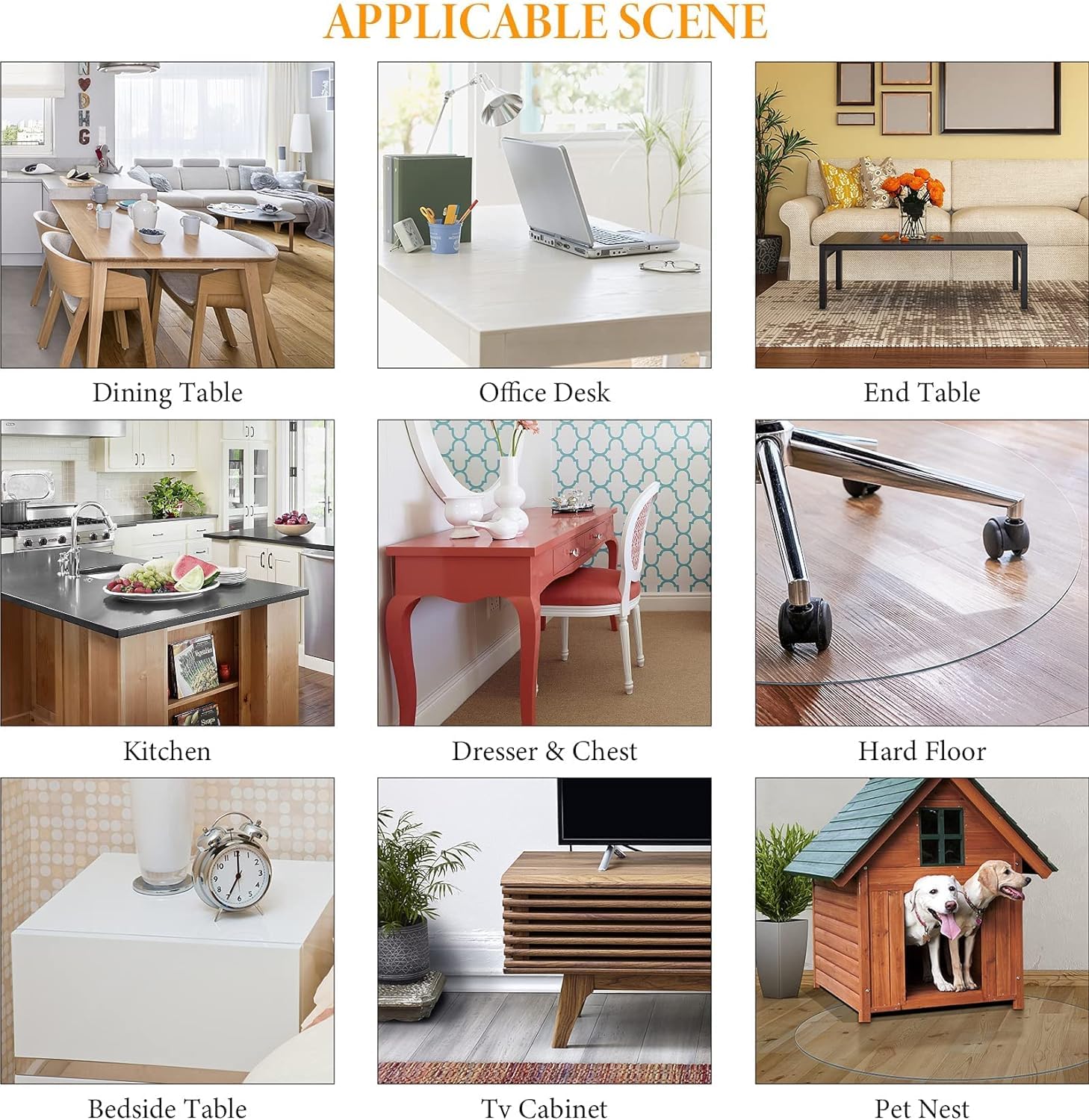 Deep Dream 2.0mm Clear Desk Cover Protector, 24  84 Inch Clear Table Protector, Rectangular Vinyl Desk Pad, PVC Plastic Table Co