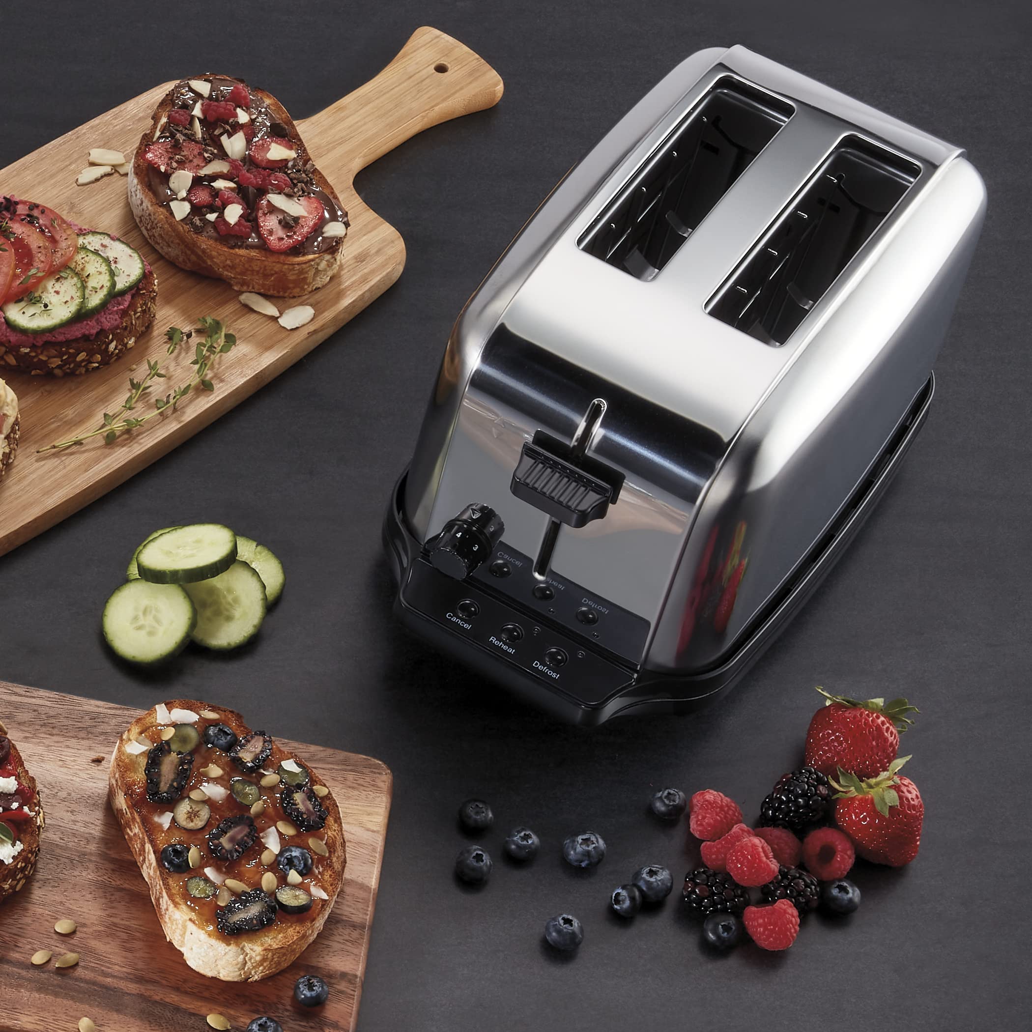 Waring Commercial WCT702 2-Slice Commercial Light Duty Pop-Up Toaster  120V  5-15 Phase Plug  Silver  2-Compartment