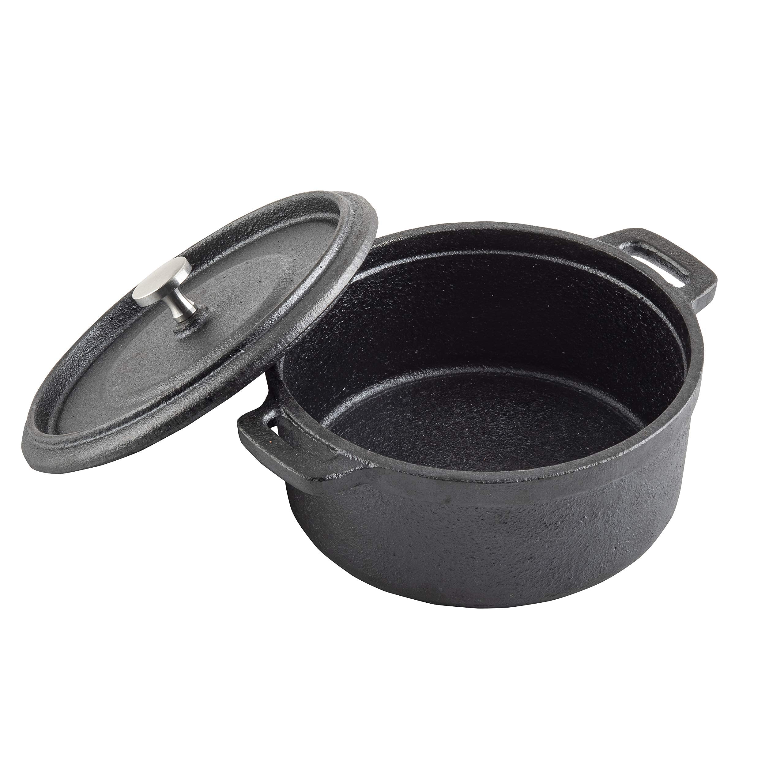 Tablecraft 16 Oz Cocotte With Lid, Cast Iron & Stainless Steel Knob