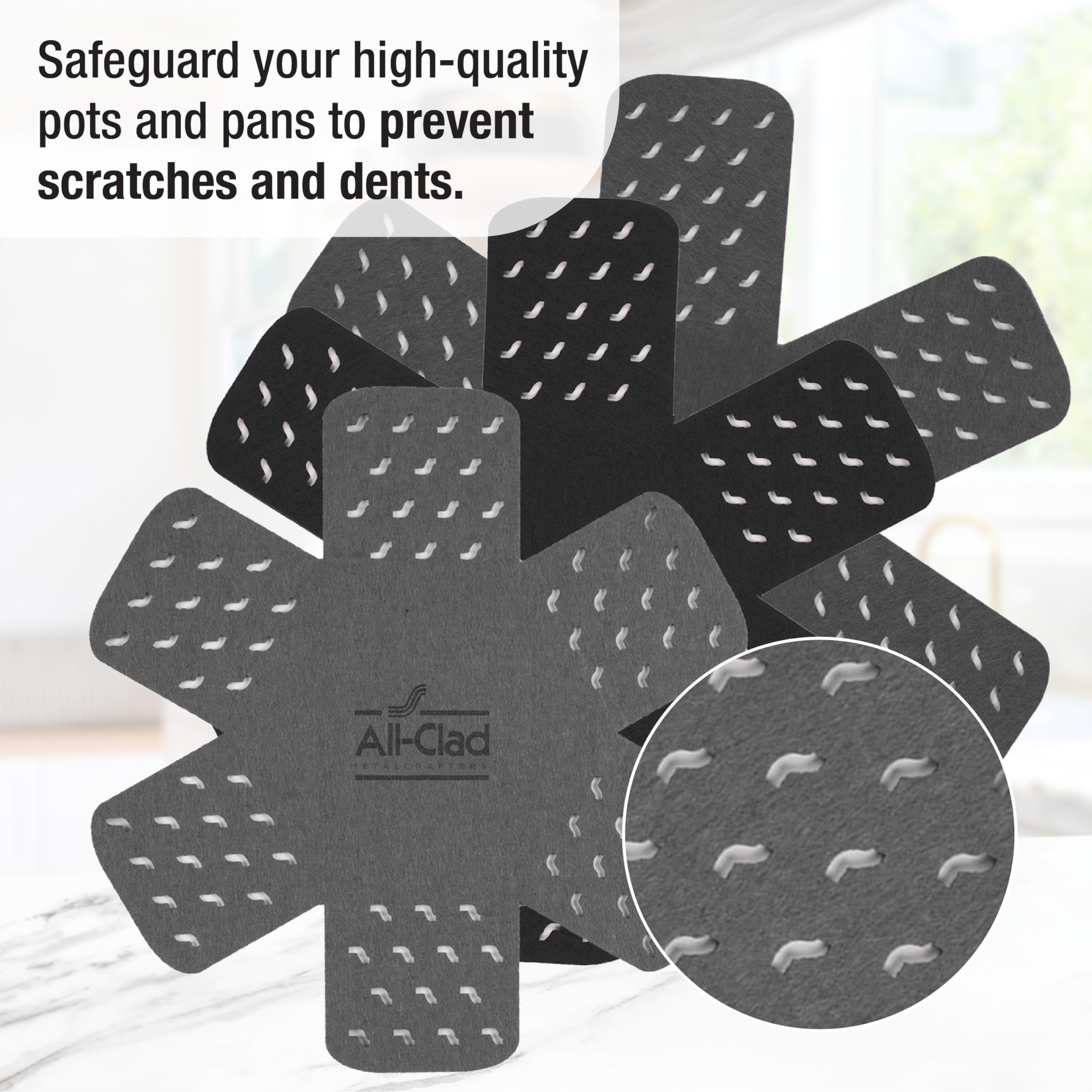 All-Clad Premium Cookware Protectors: Pot and Pan Protectors for Kitchen Organization - Perfect for Cast Iron, Steel, or Glass,