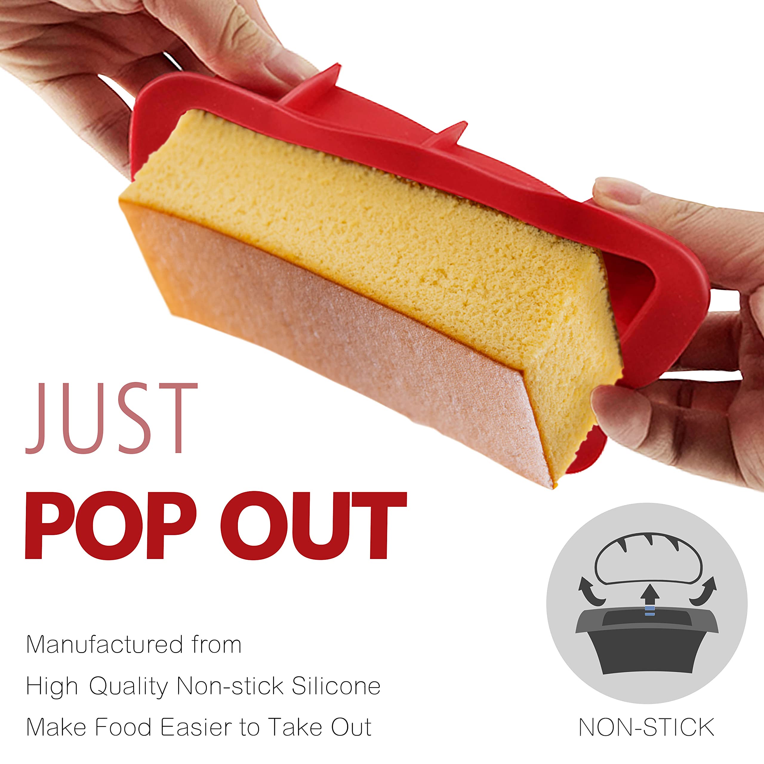 Anaeat Mini Reusable Silicone Bread Pan Set Of 3, Non-Stick And Flexible, Safe And Environment Friendly, Multi-Purpose, Easy To