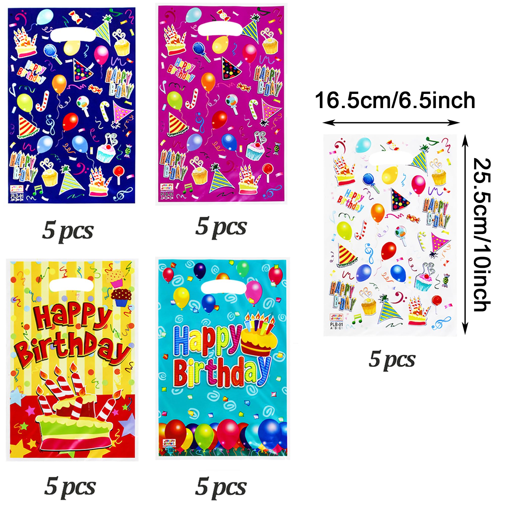 saizone 25 Pcs Kids Party Favors Bags  Birthday goodie candy Bags  Party goody Favor Bags for Kids Birthday  Bolsitas Bolsas para Dulces de cumpleaAos  Loot Bags for Kids Birthday Party