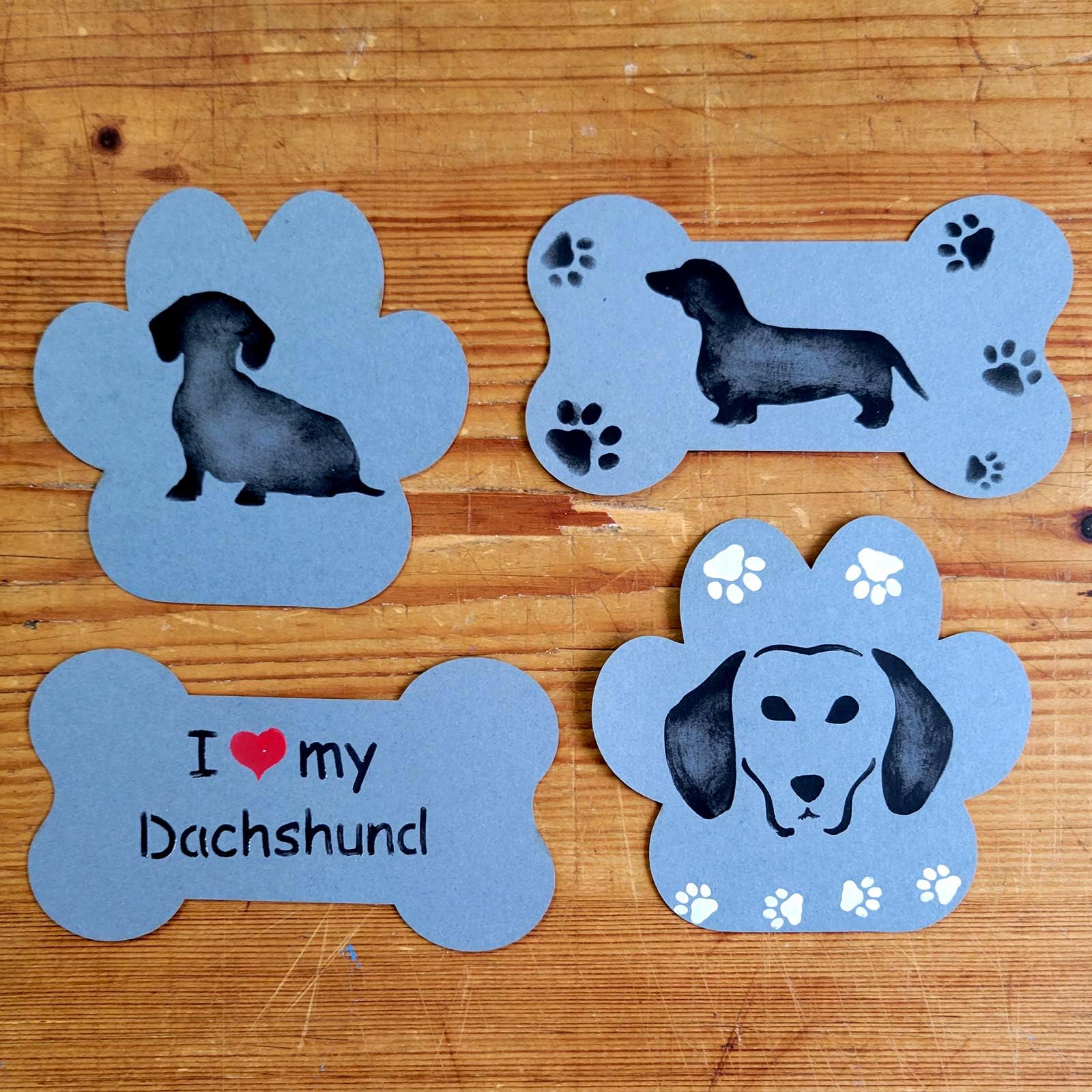 I Love My Dachshund Cookie And Craft Stencil By Designer Stencils