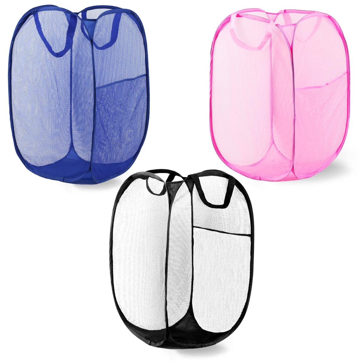 Lxlovesm Pop Up Hamper, Mesh Popup Laundry Hamper, Clothes Basket, Collapsible Hamper For Laundry, Hamper For Travel And Storage