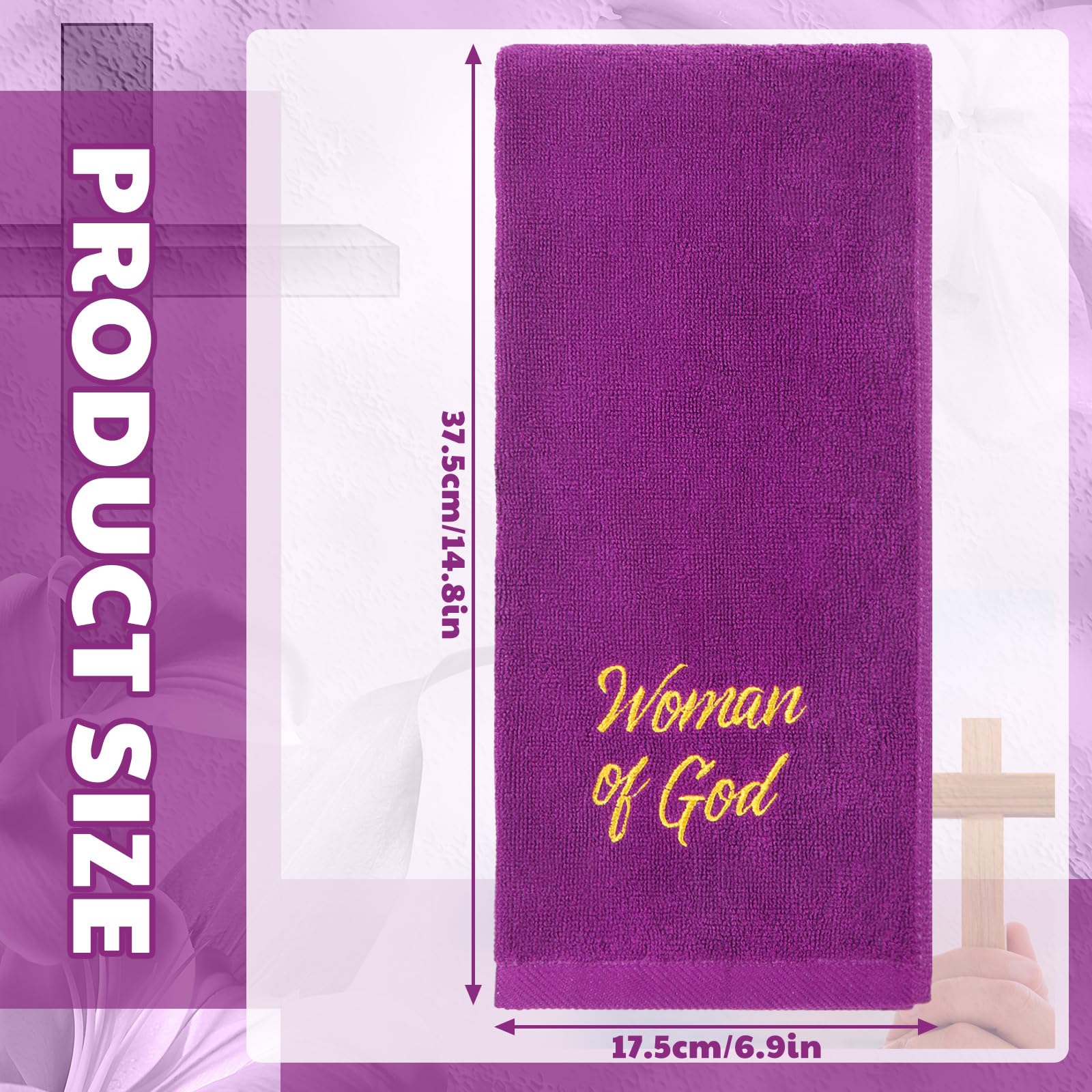 Buryeah 2 Pcs Pastor Towel Woman Of God Pastor Hand Towel Embroidered Hand Towels For Pastor Clergy Gift
