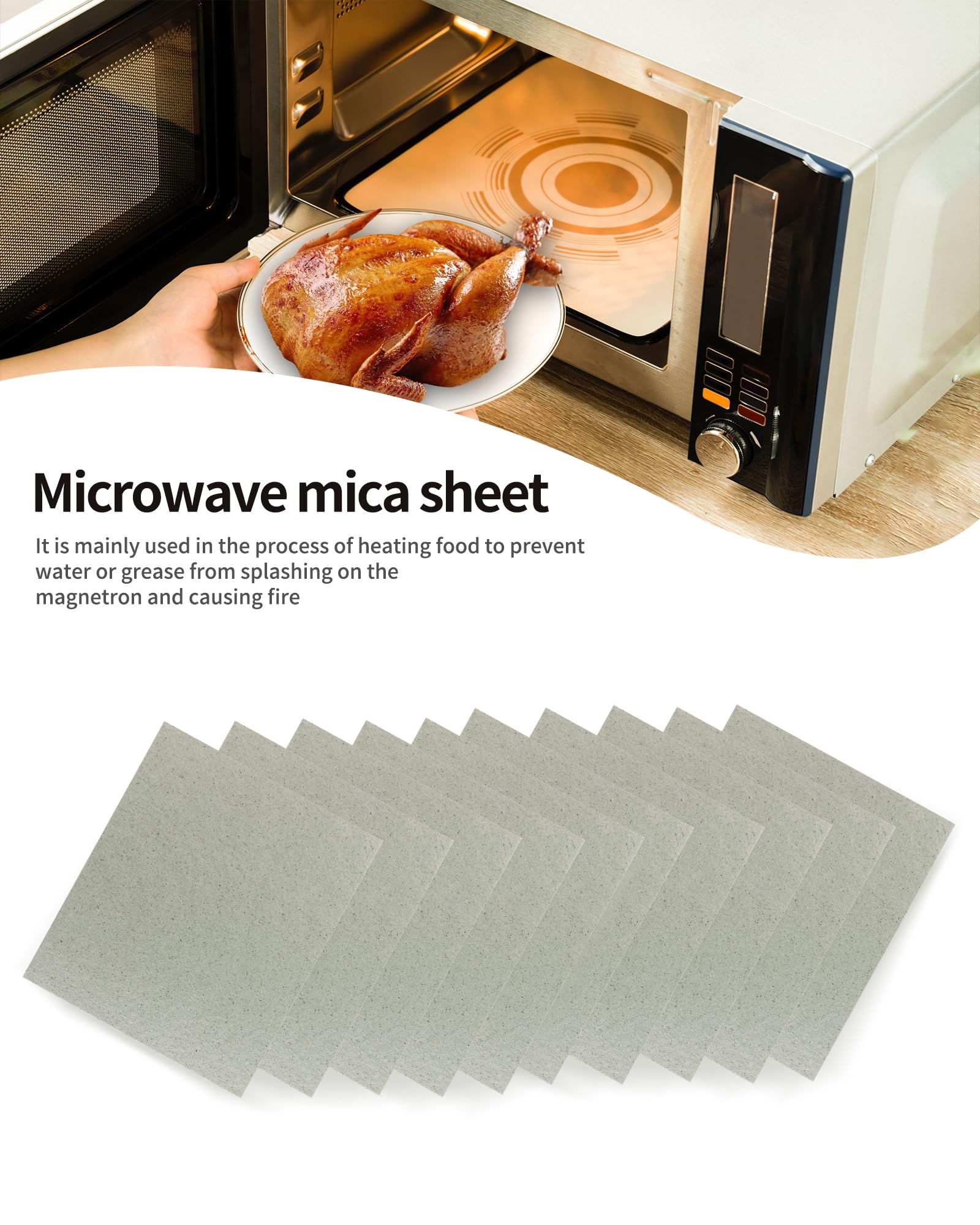 Yqboom 10 Pcs Waveguide Cover, Universal Mica Sheet For All Microwave Oven, Cut To Size, 150X120Mm, 10 Pack