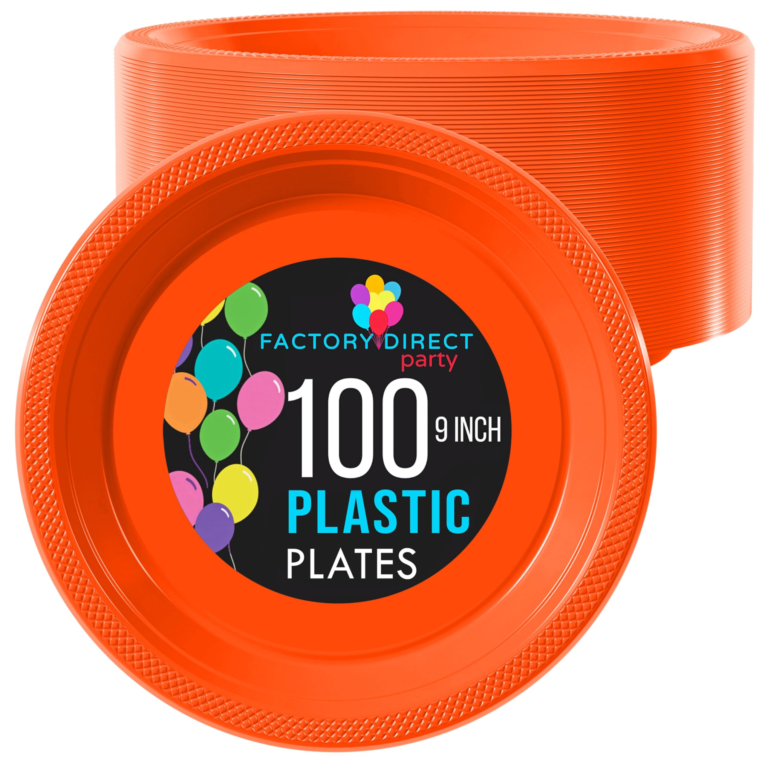 Exquisite Orange Plastic Plates For Party 9 Orange Disposable Plates For Party Supplies 100 Pcs Disposable Dinner Plate Heavy