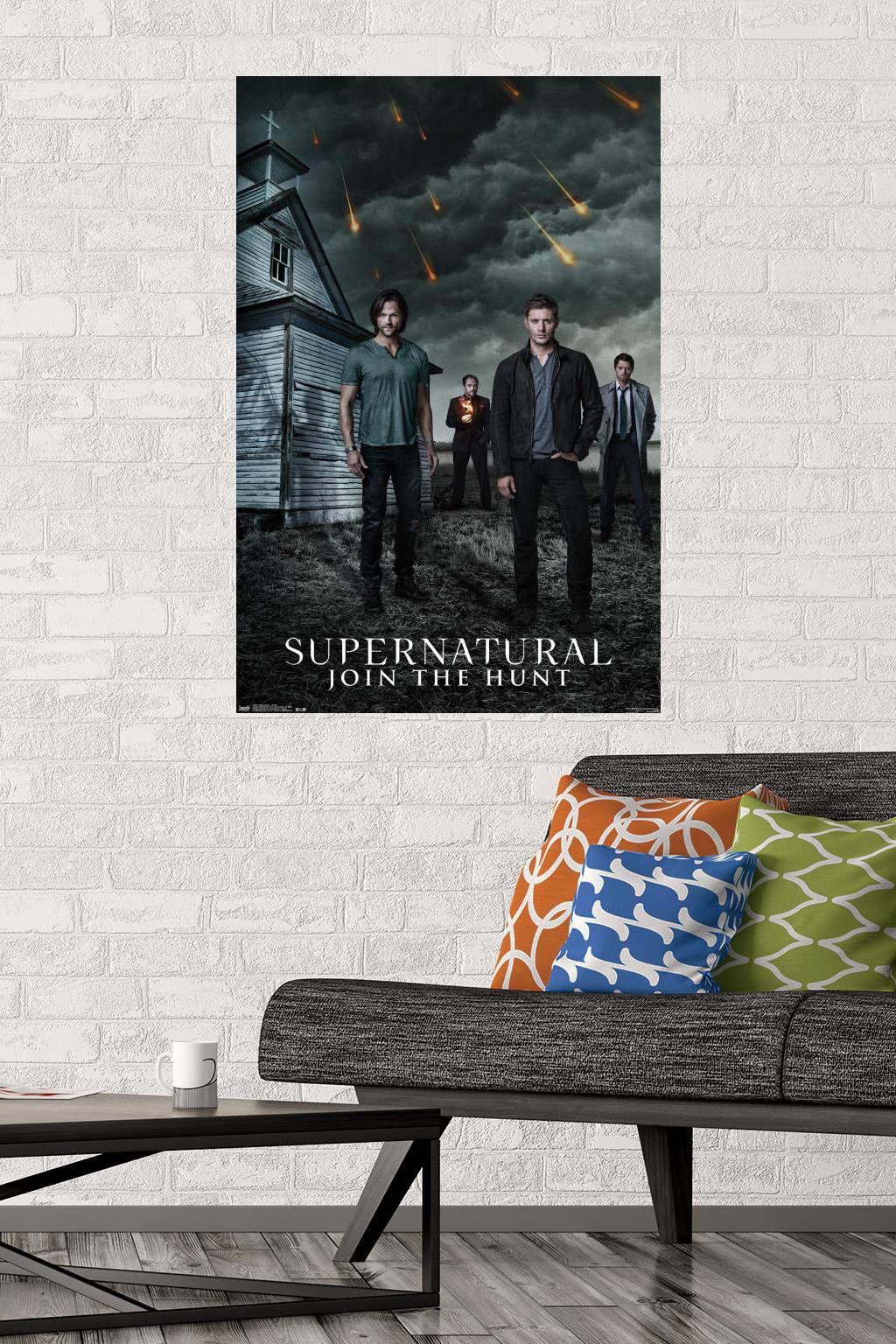 Trends International Supernatural-Church Wall, 22.375'' X 34'', Premium Poster & Mount Bundle