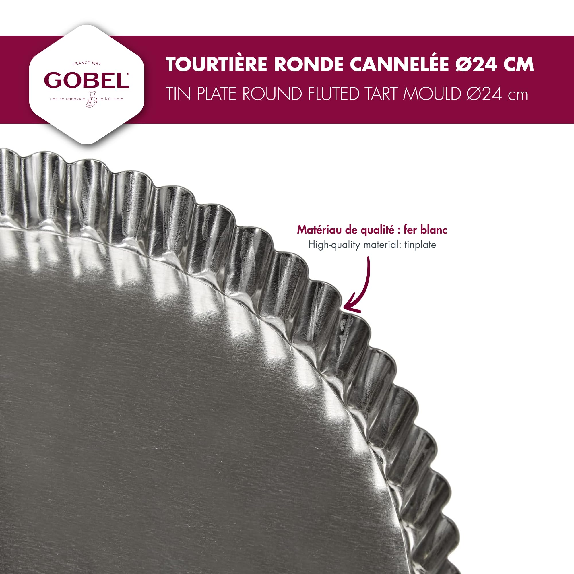 Browne Foodservice (80126430) 10'' Fluted Quiche Pan