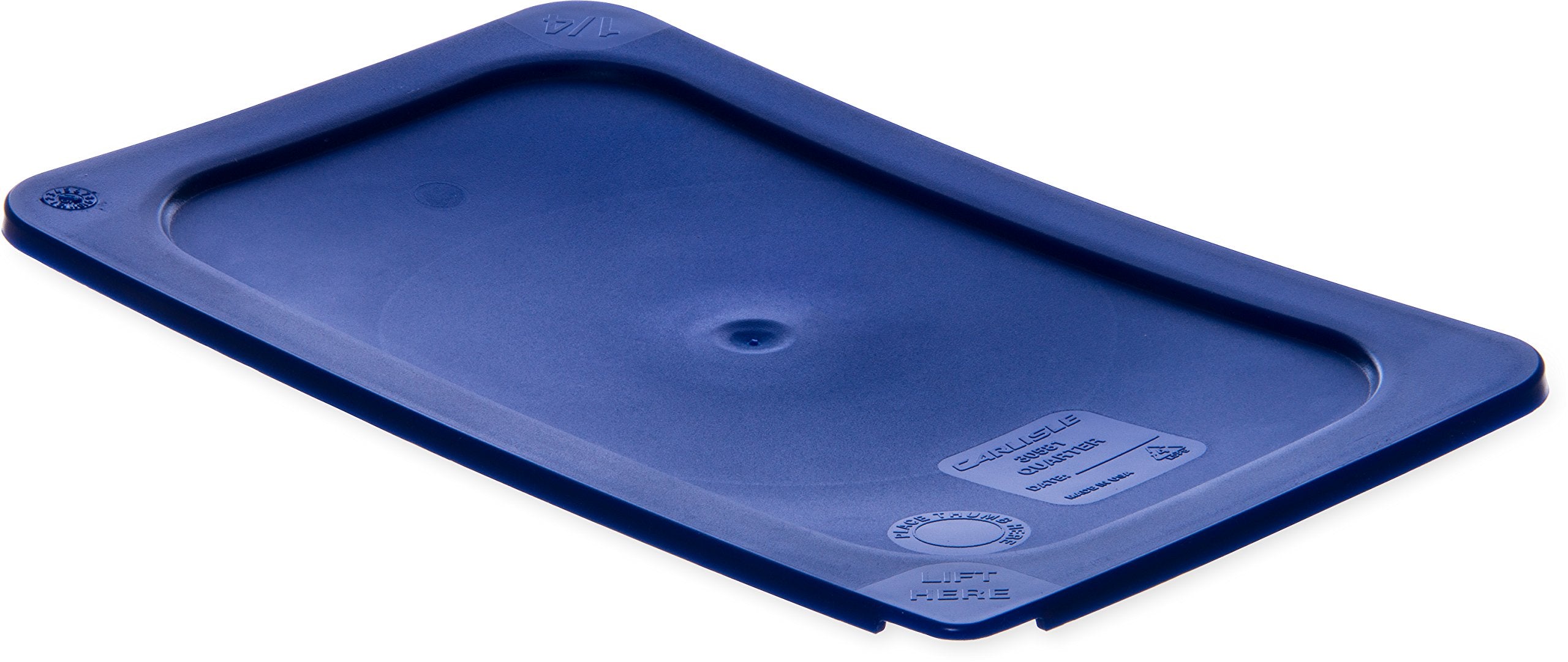 Carlisle Foodservice Products 3058160 Smart Lids Quarter Size Polyethylene Lid, Dark Blue