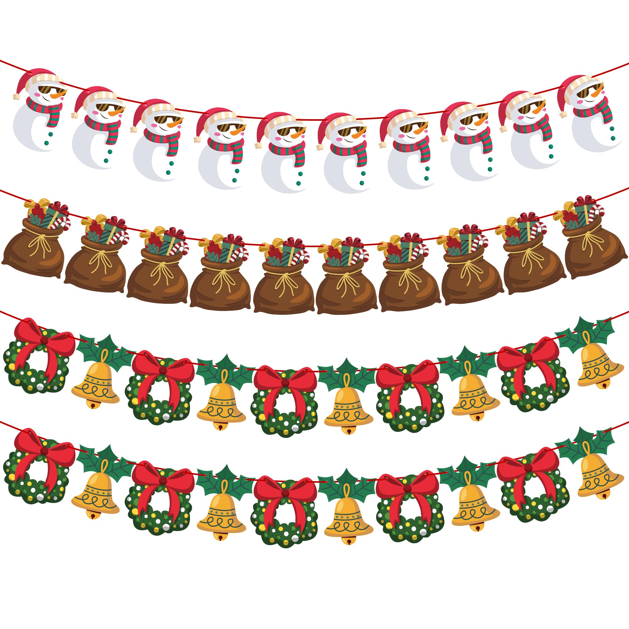 Ohome Christmas Decorations - Christmas Ornaments,40 Pack Christmas Garland | Christmas Tree Decorations For Party,Christmas Bac