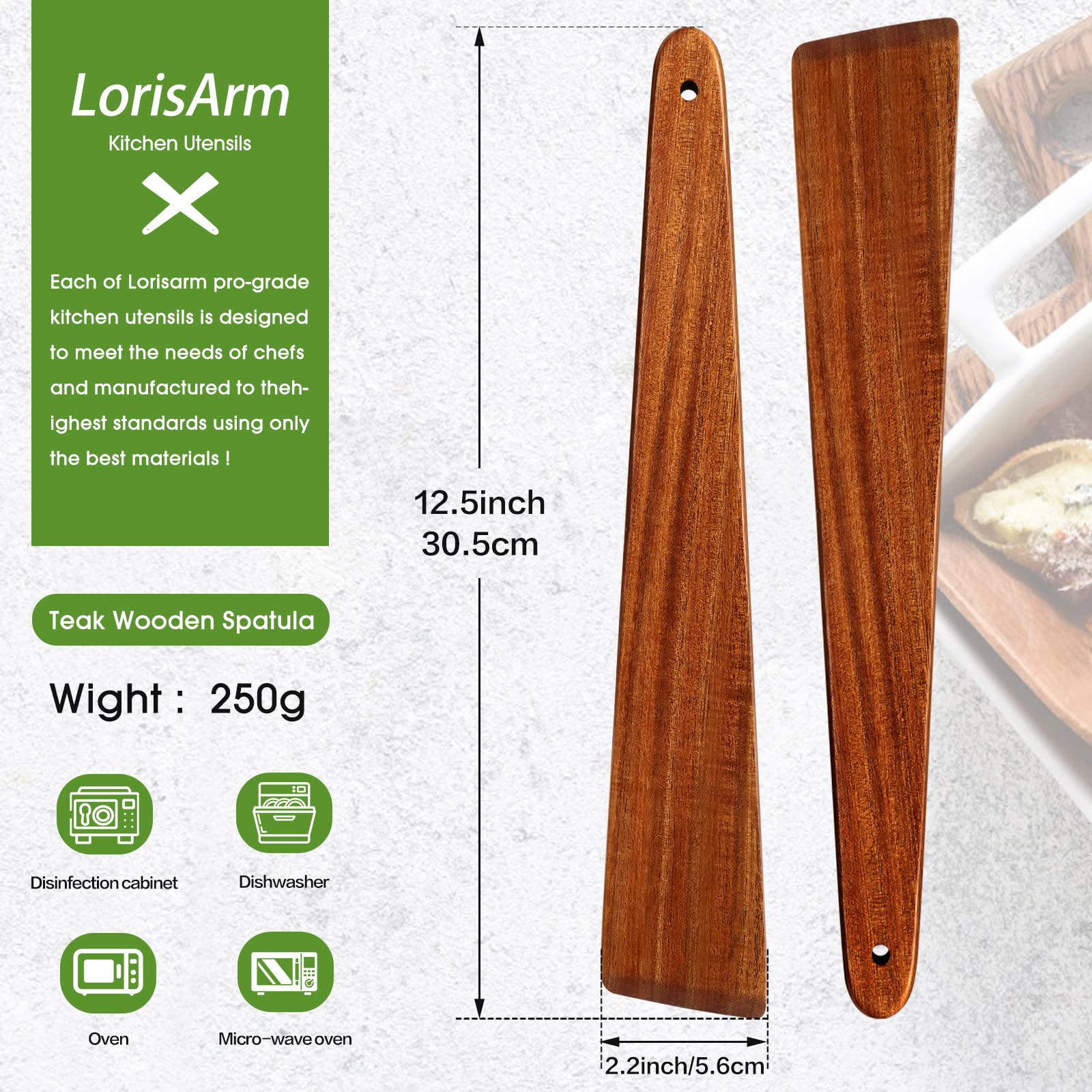 Lorisarm 12 Teak Wooden Spatula