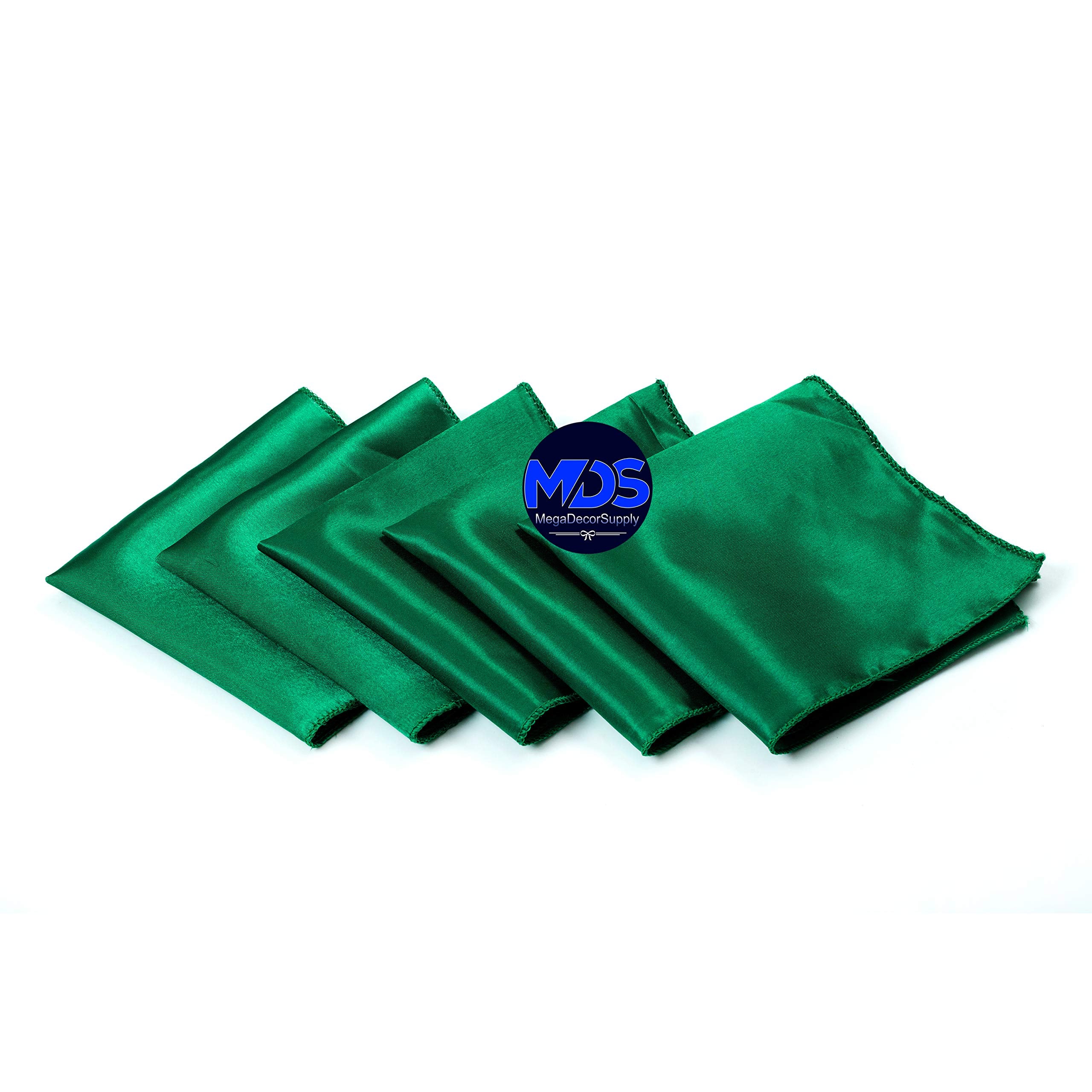 Mds Pack Of 100 Pieces Wedding Satin Napkin Square 12 X 12 Inches Dinner Napkins Or Handkerchief For Weddings Party Napkin Soft