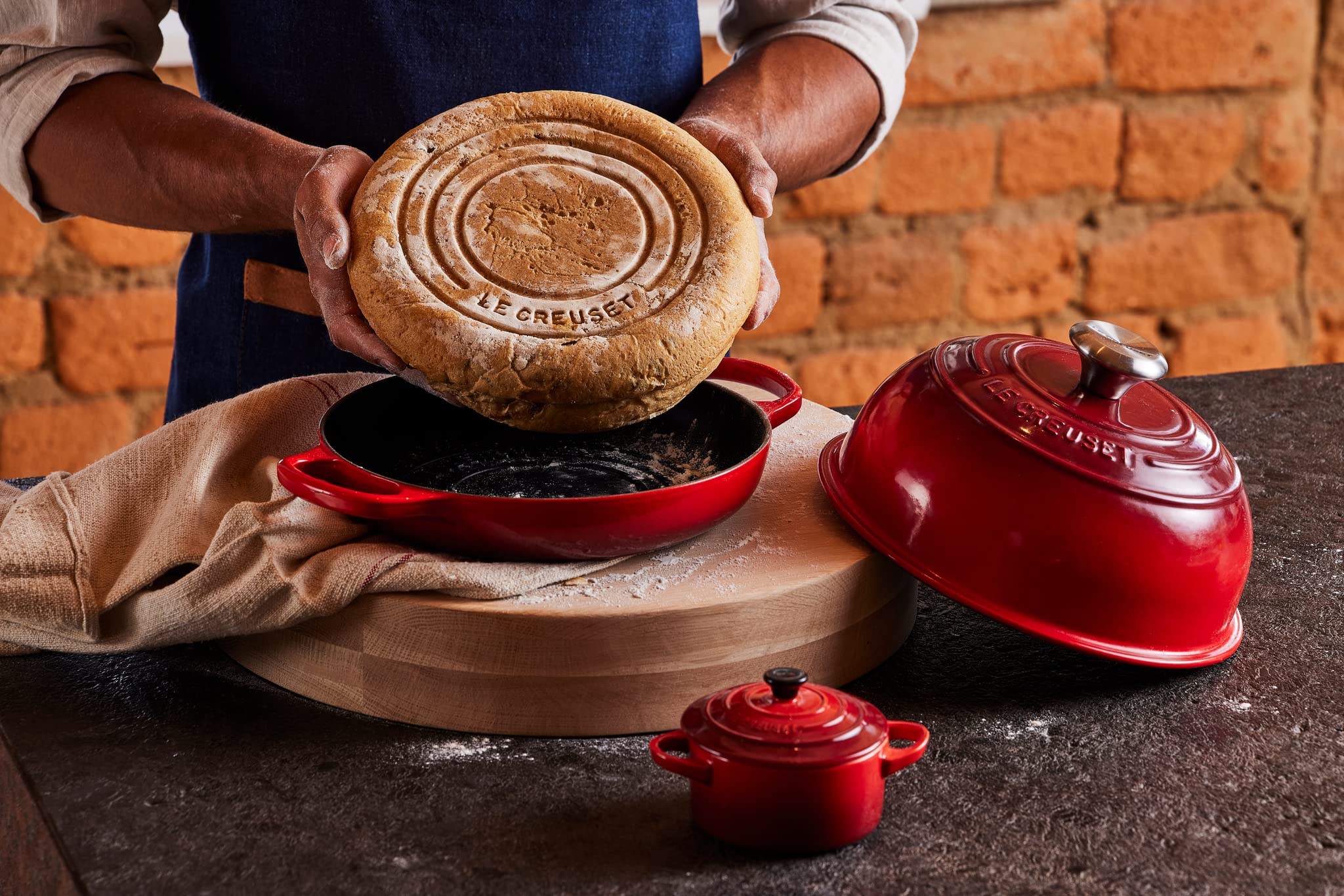 Le Creuset Enameled Cast Iron Bread Oven, Cerise
