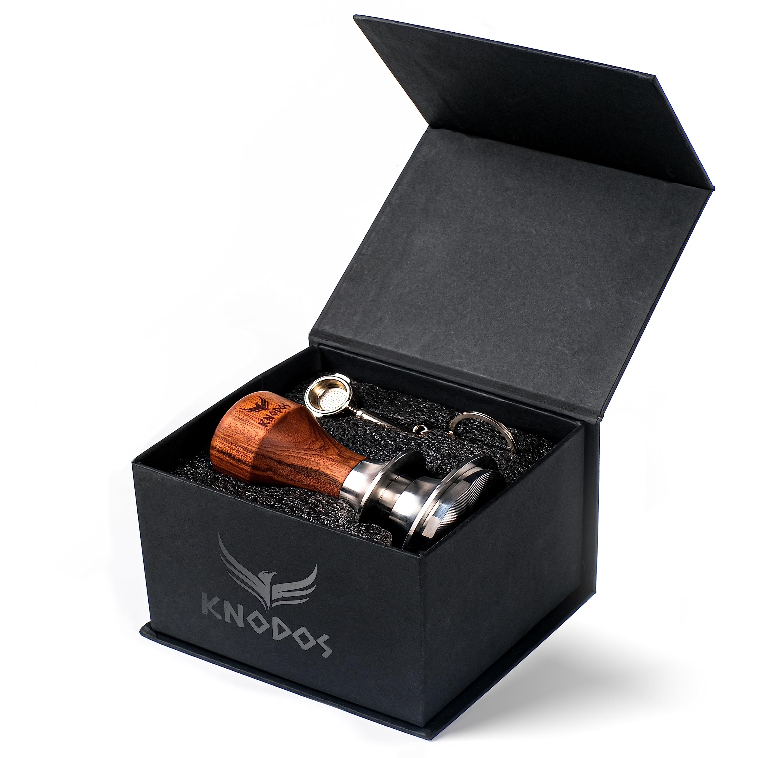 58Mm Tamper For Espresso Machines Knodos Adjustable Depth And Spring Loaded Design Calibrated Coffee Tamper With Gift Box (58.35