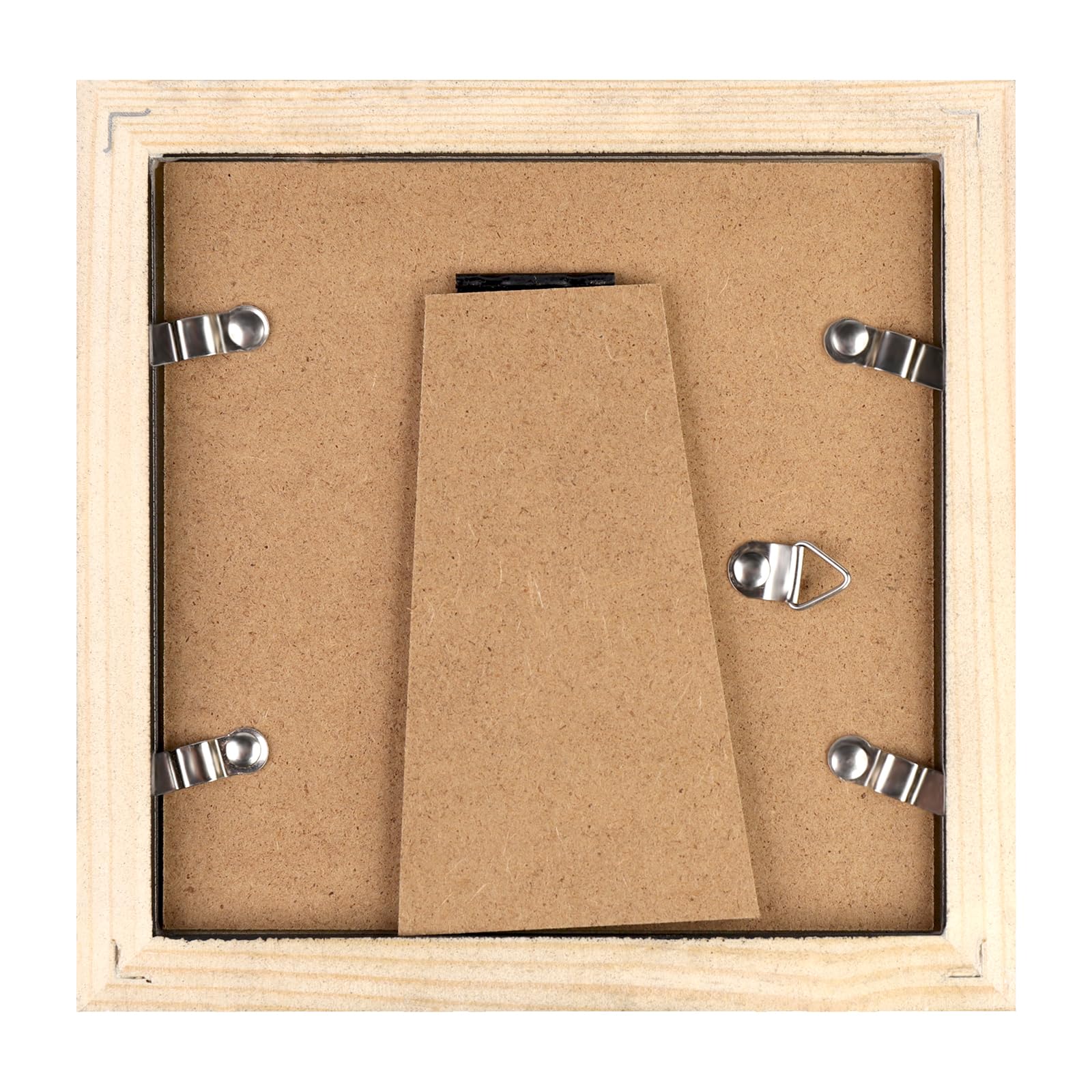 4x4 Grain Picture Frames Square Classic Natural Wood 6 Pack for Wall Mounting and Tabletop Display