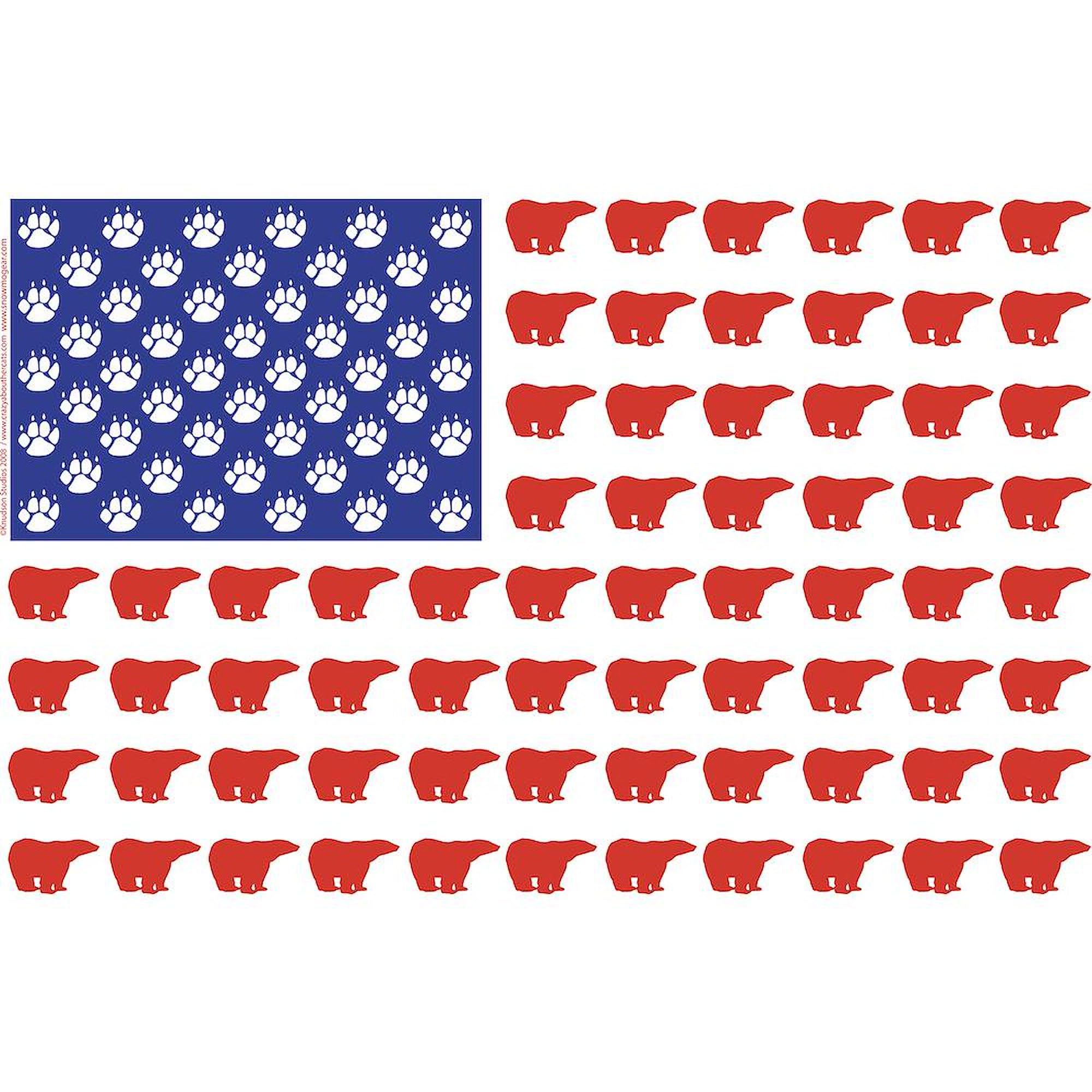 CafePress Polar Bear Patriotic Flag Print Mug 11 oz (325 ml) Ceramic Coffee Mug